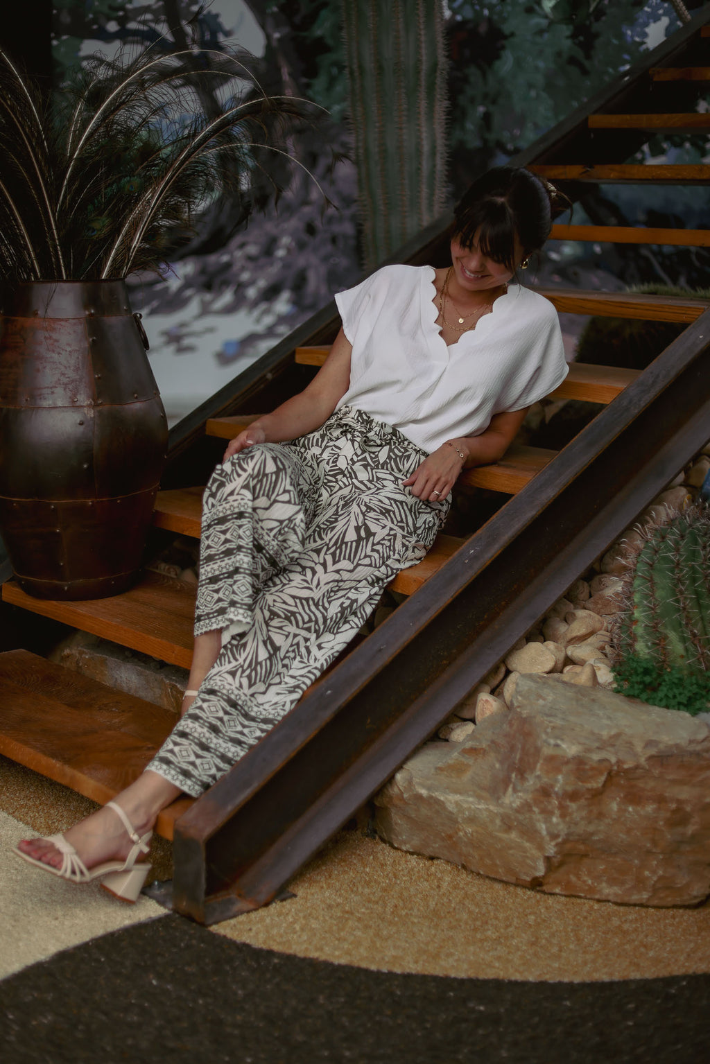 Pantalon fluide motifs