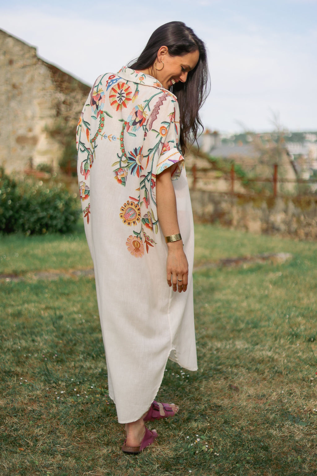 Robe chemise fleurie
