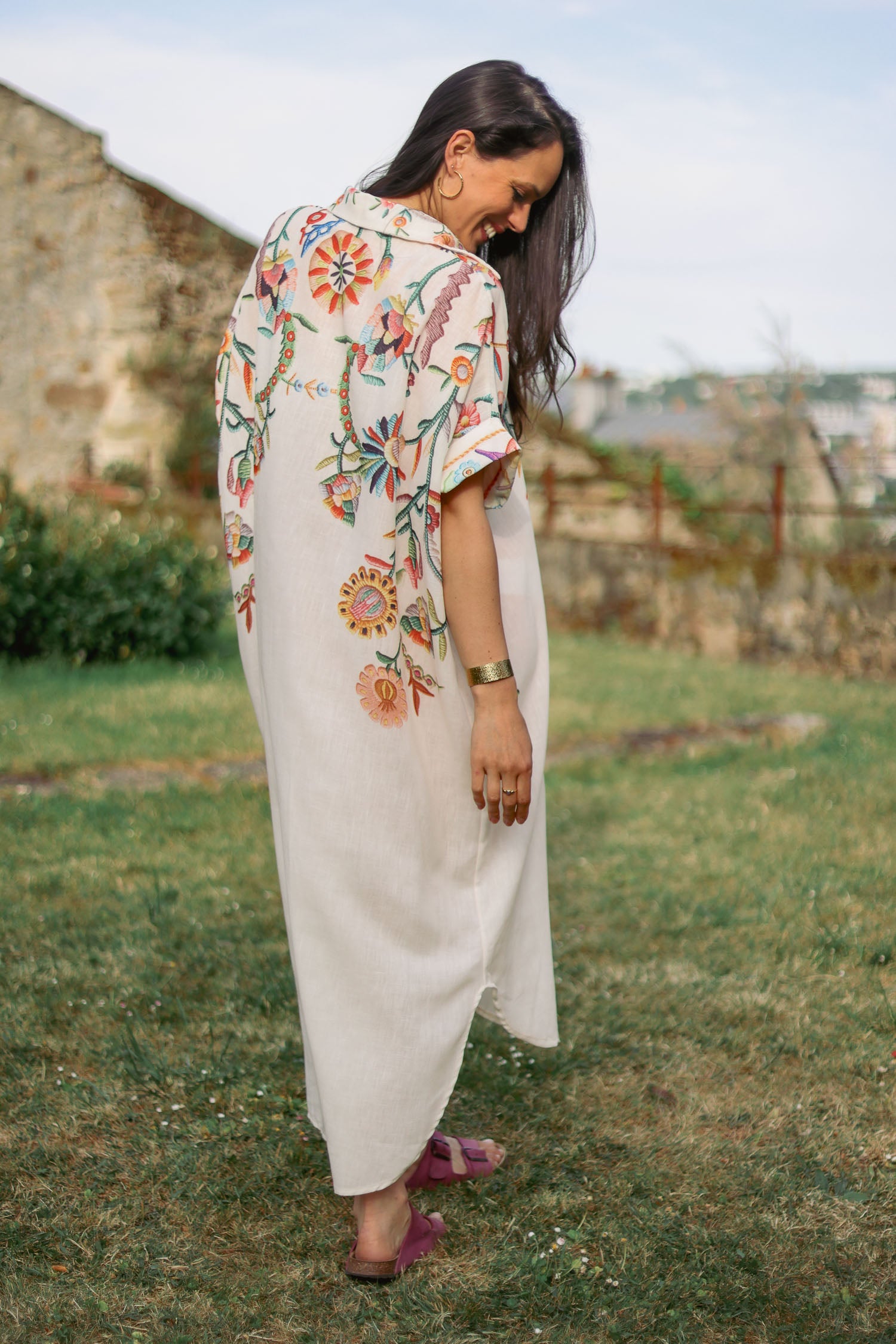Robe chemise fleurie
