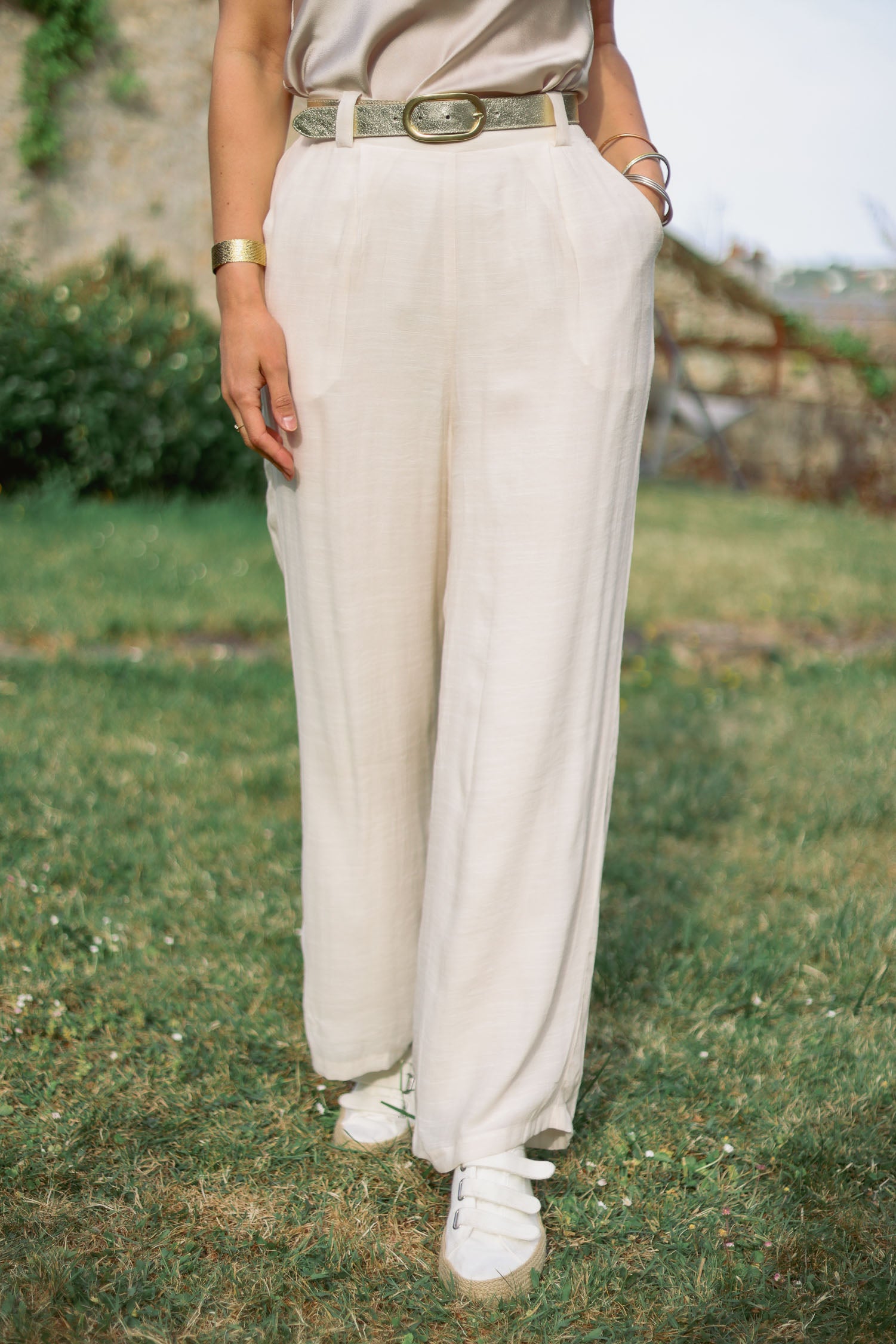 Pantalon fluide uni