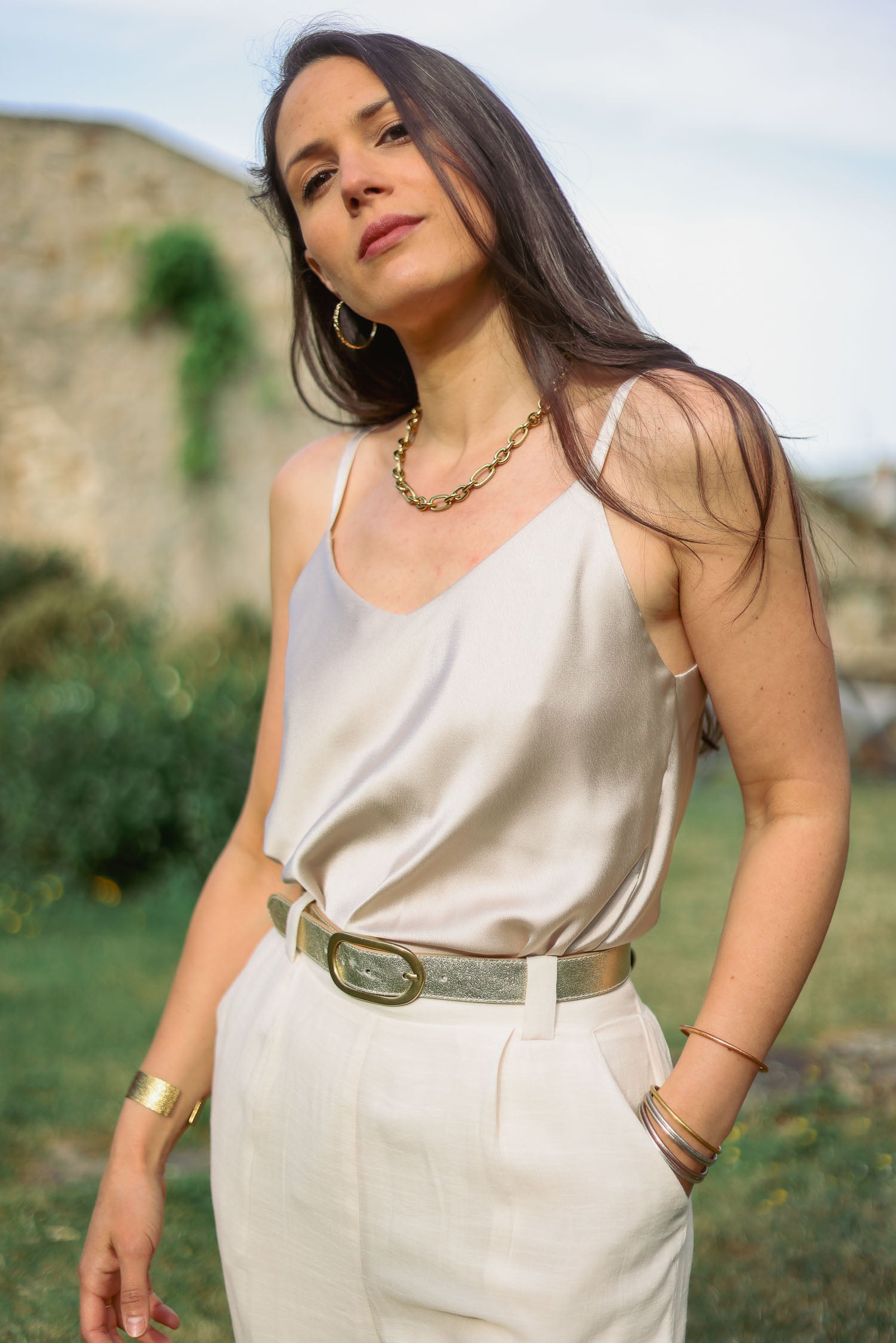 Top effet satin