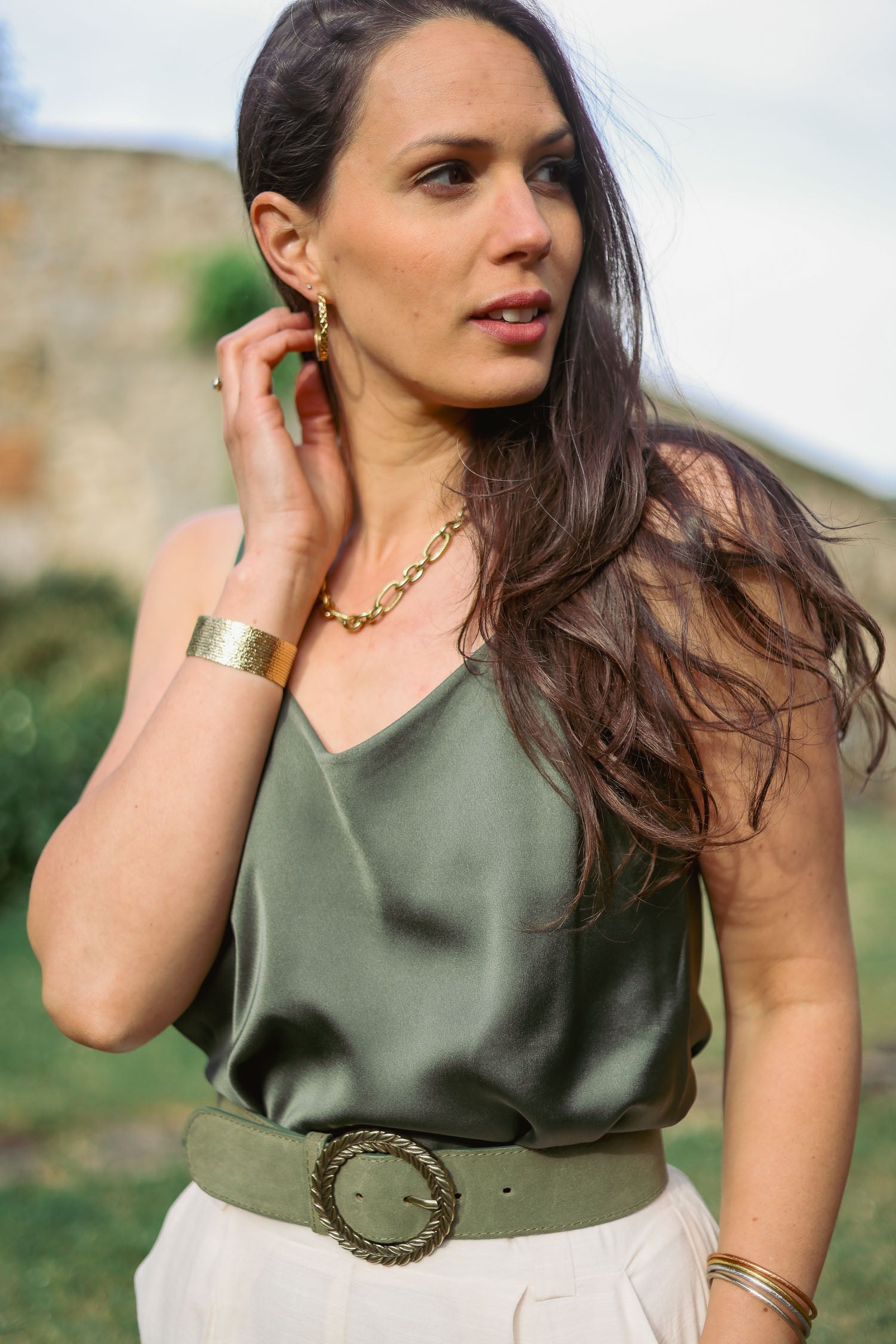 Top effet satin