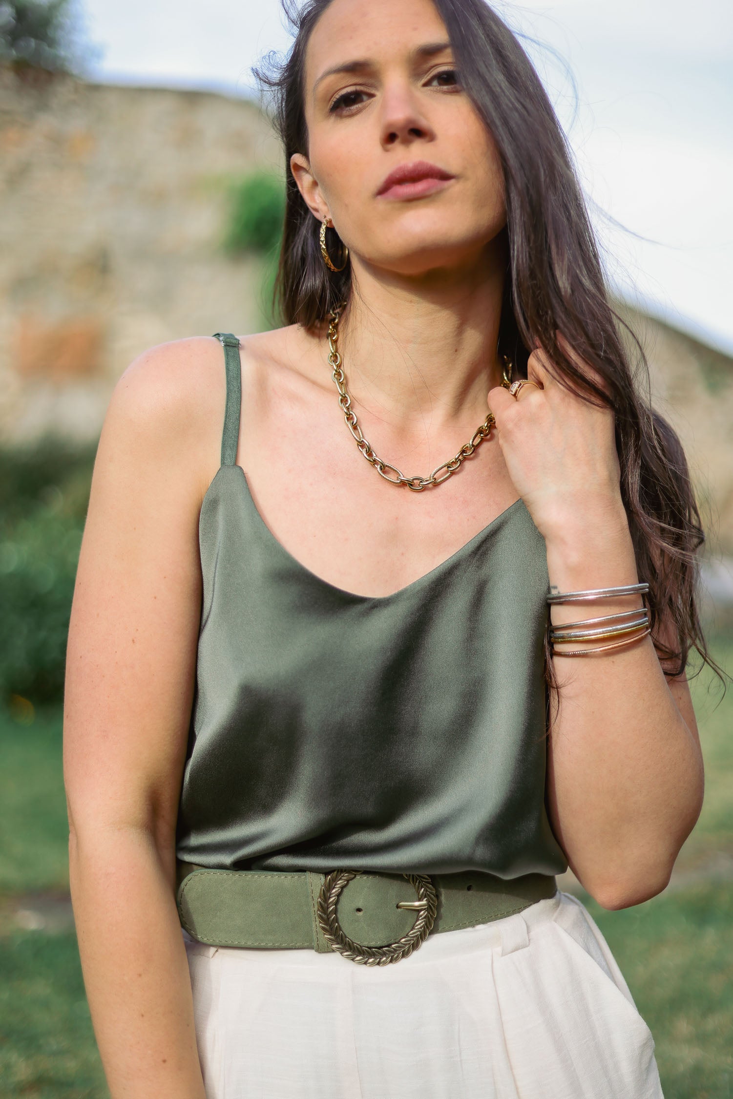 Top effet satin