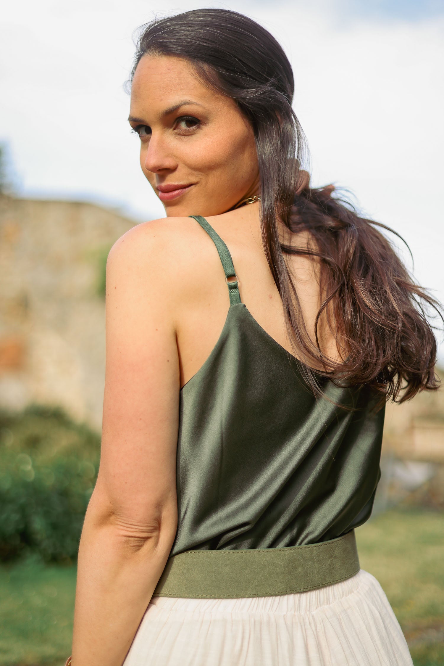 Top effet satin
