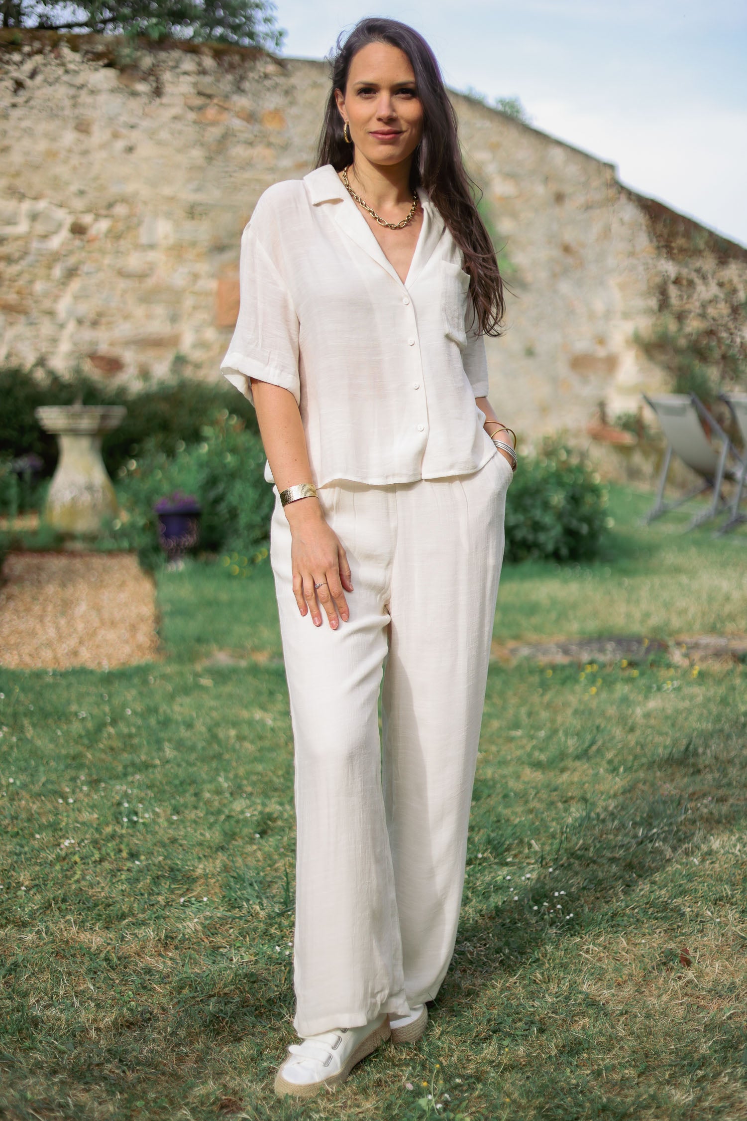 Pantalon fluide uni