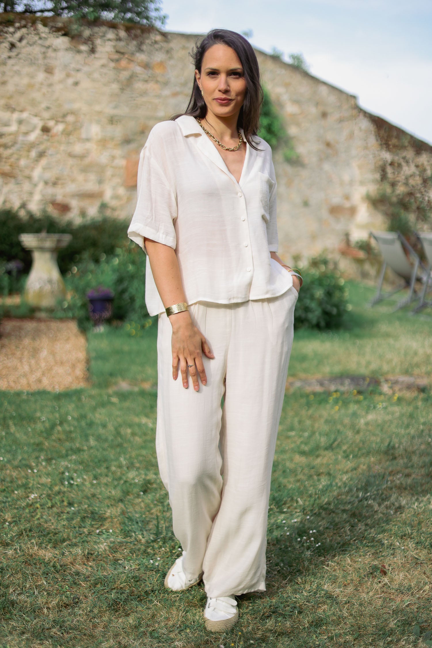 Pantalon fluide uni