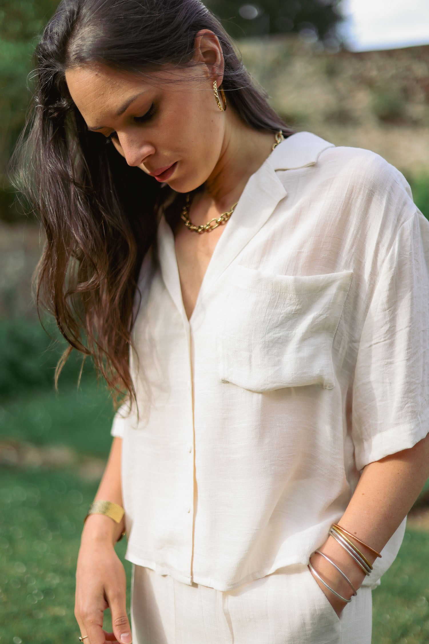 Chemise courte fluide