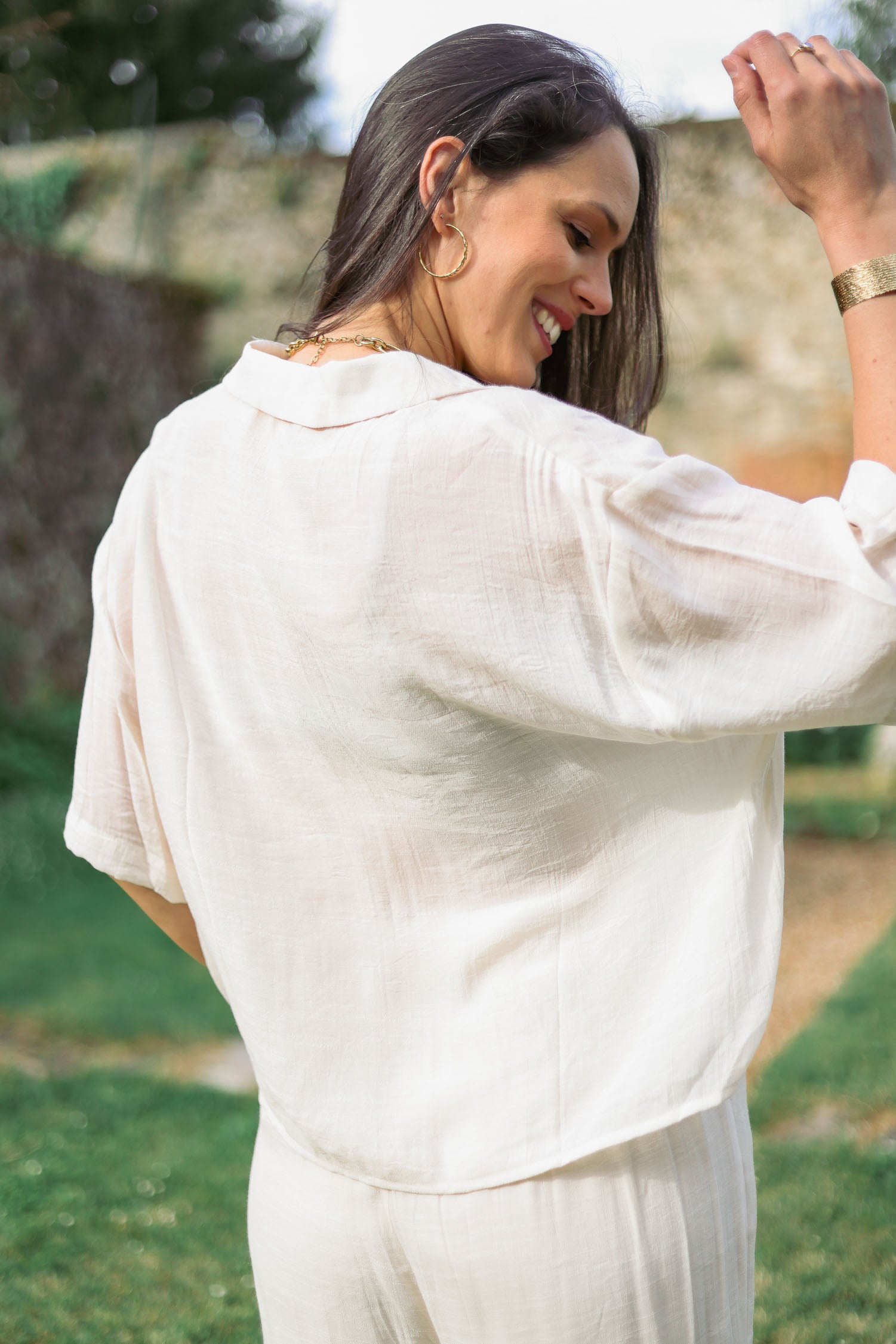 Chemise courte fluide