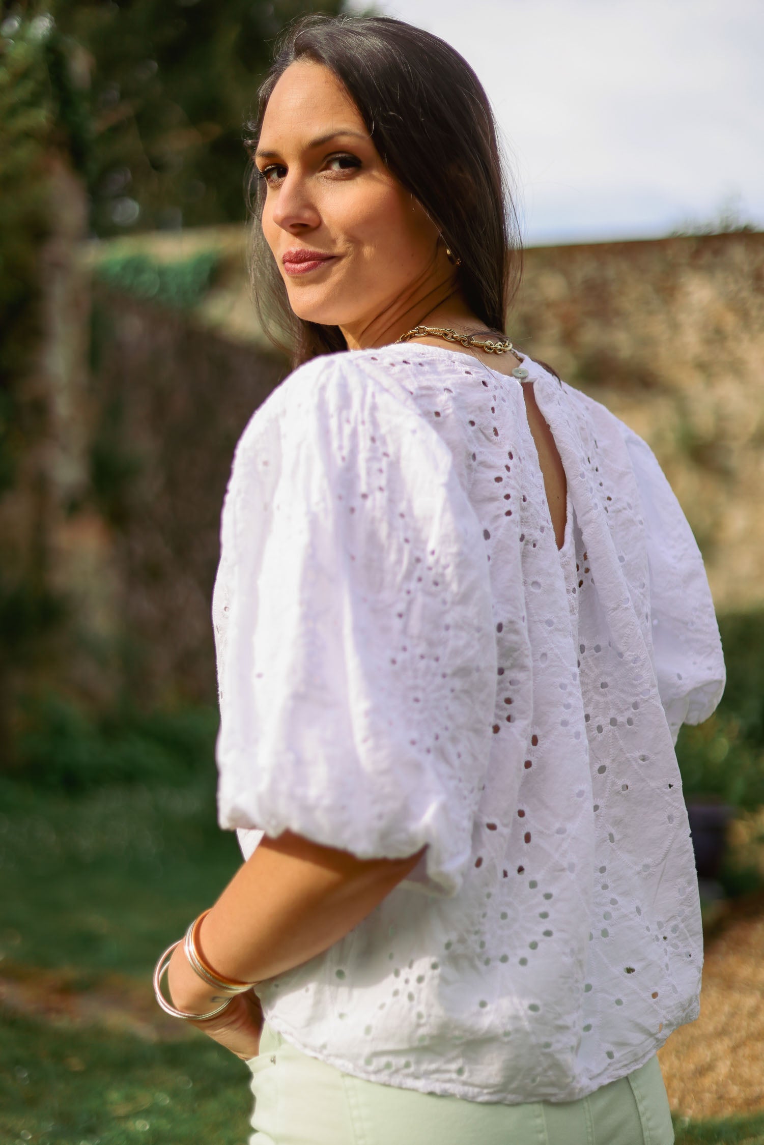 Blouse brodée