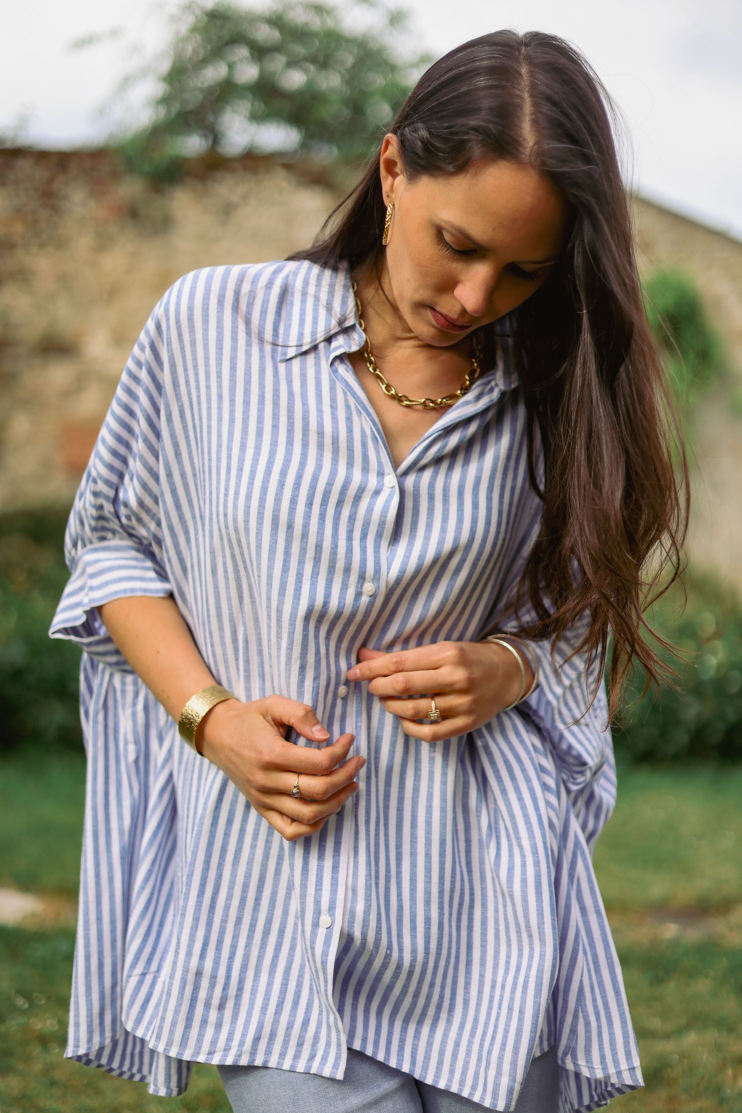 Chemise large rayée