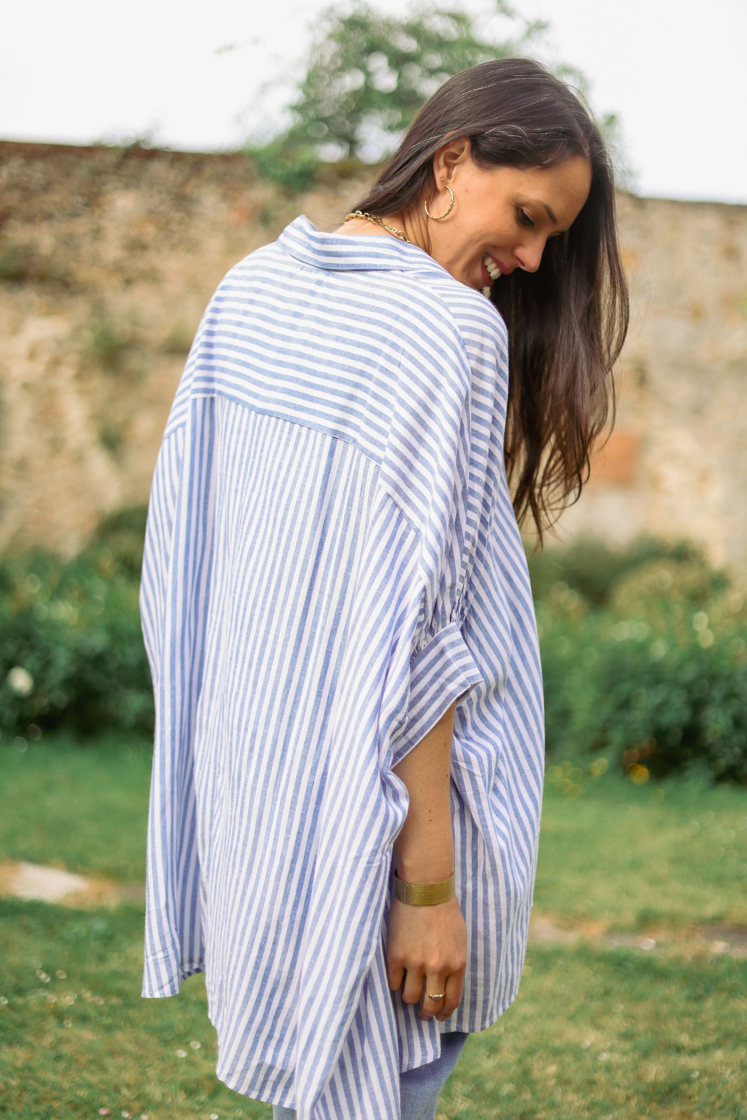 Chemise large rayée