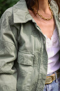Veste jean brodée