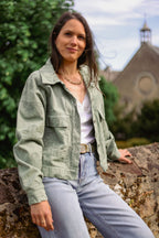 Veste jean brodée