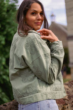 Veste jean brodée