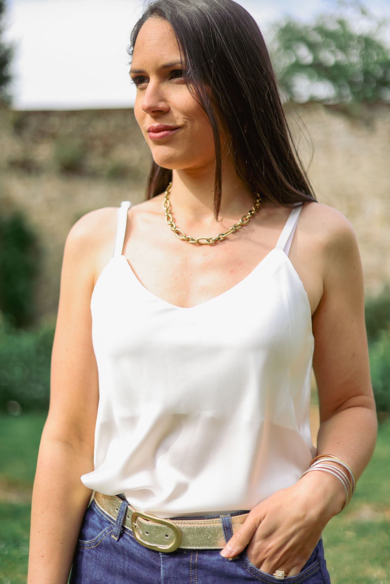 Top effet satin