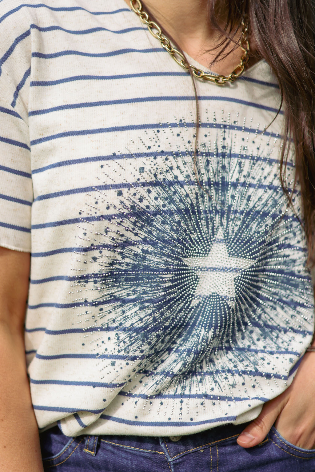 T-shirt étoile strass