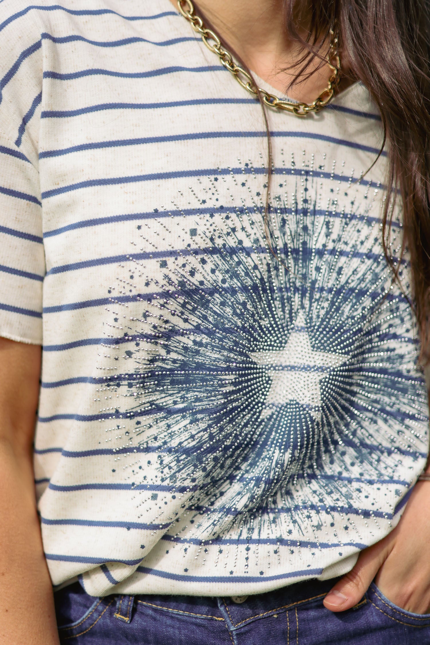 T-shirt étoile strass