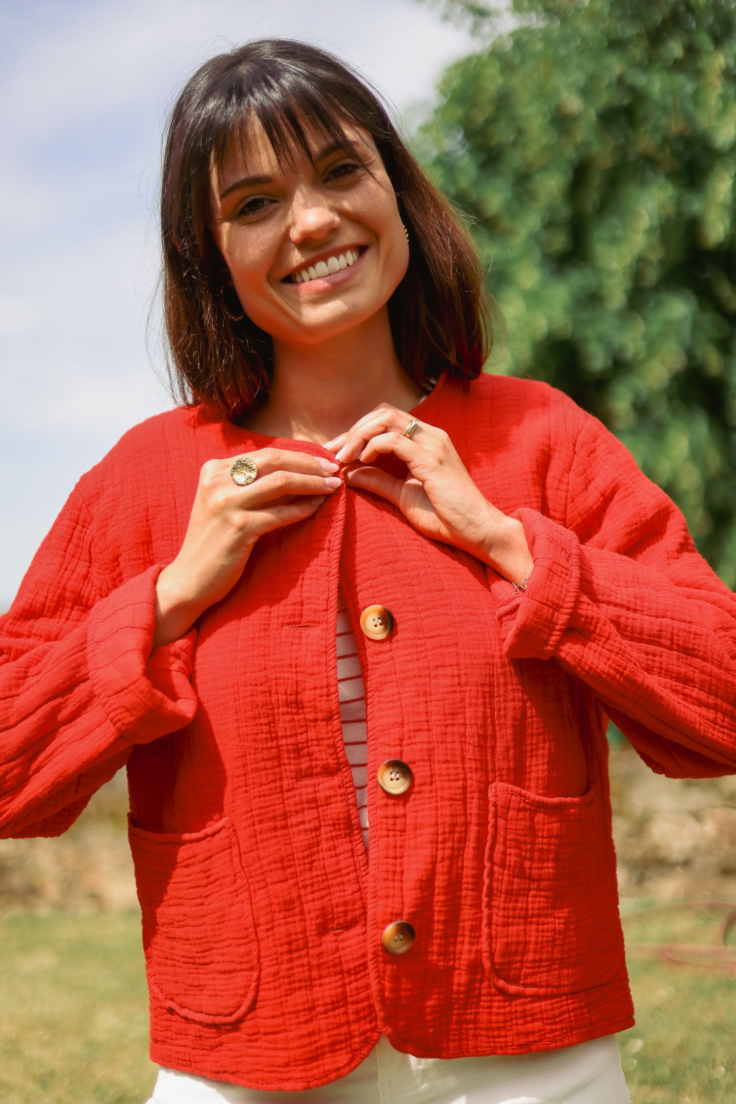 Veste gaze de coton