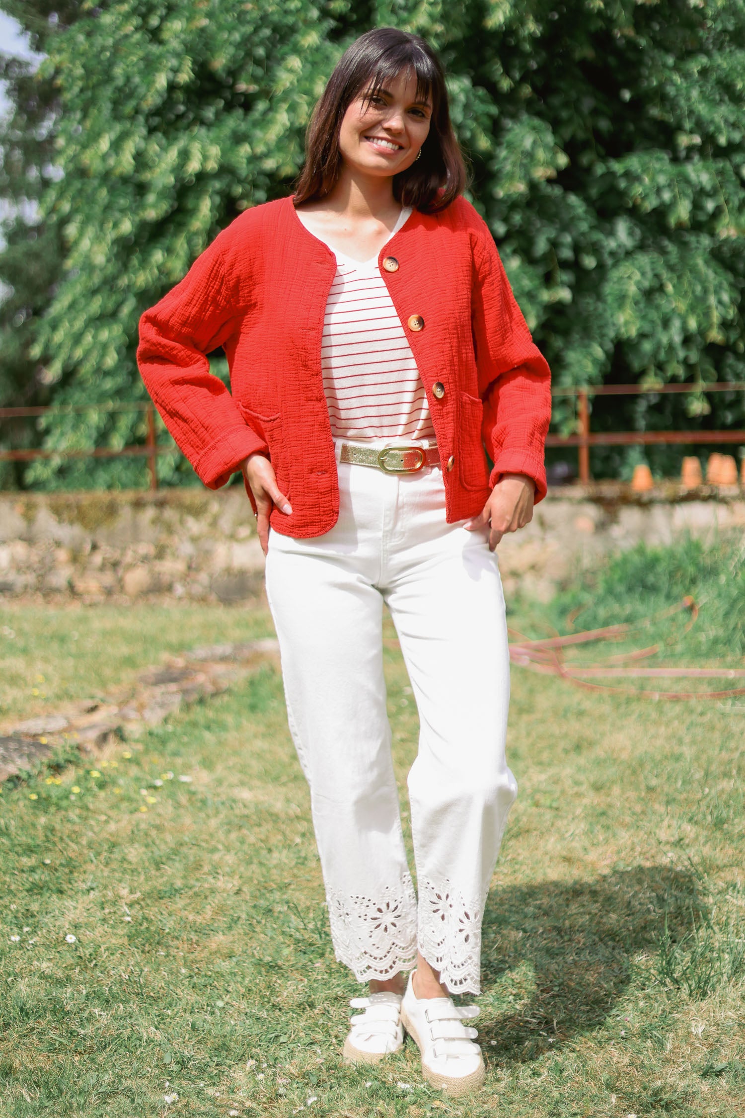 Veste gaze de coton