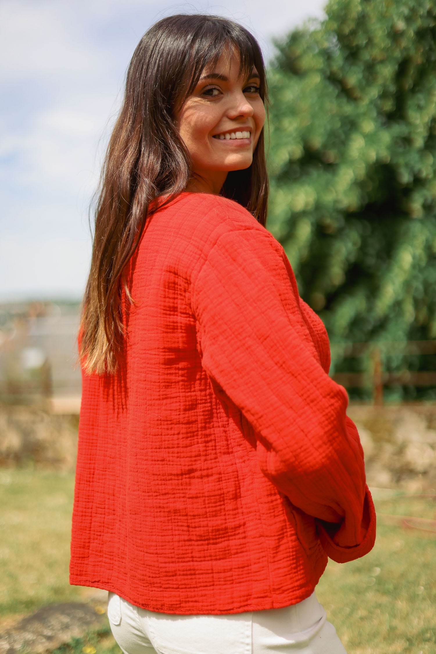 Veste gaze de coton