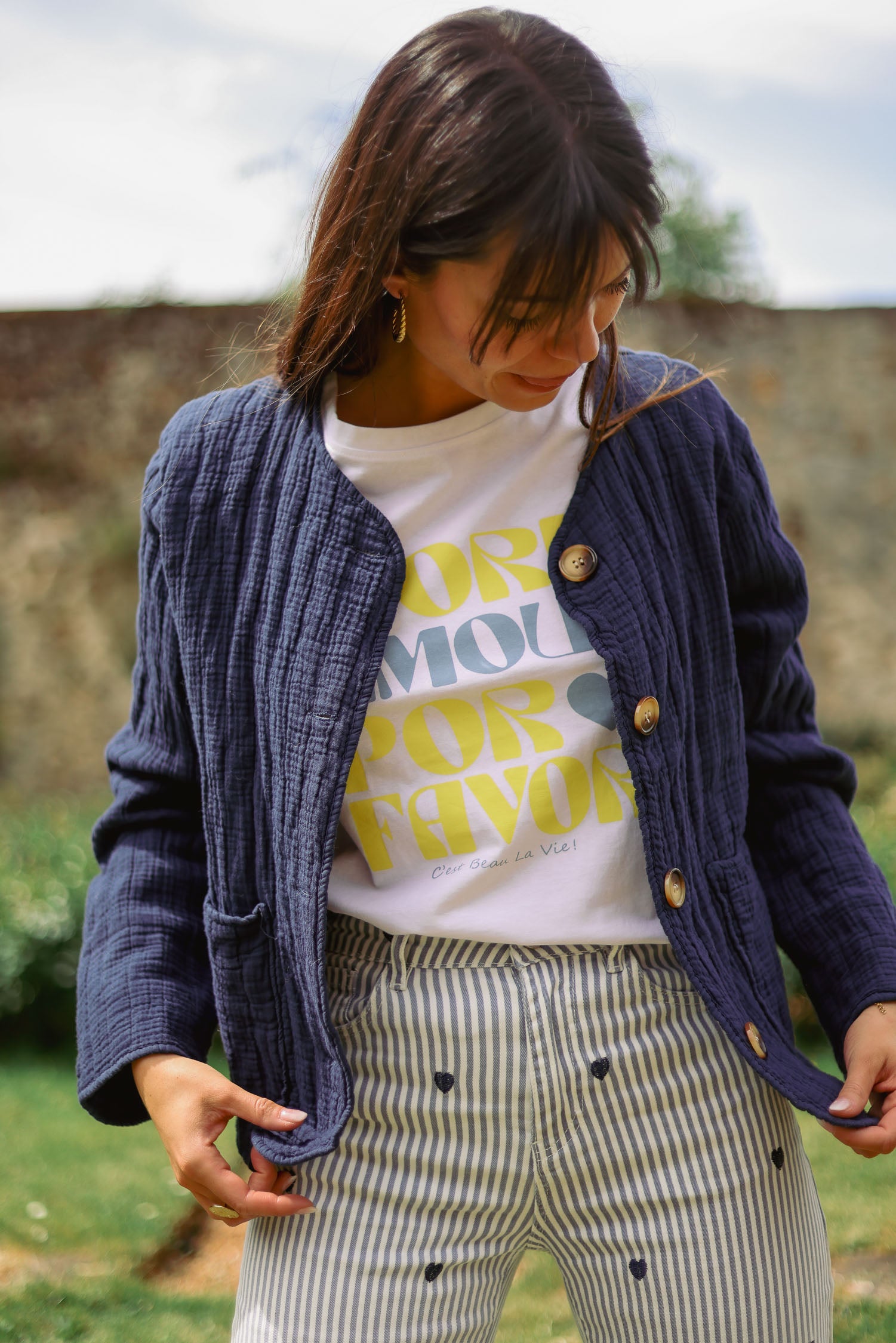 Veste gaze de coton