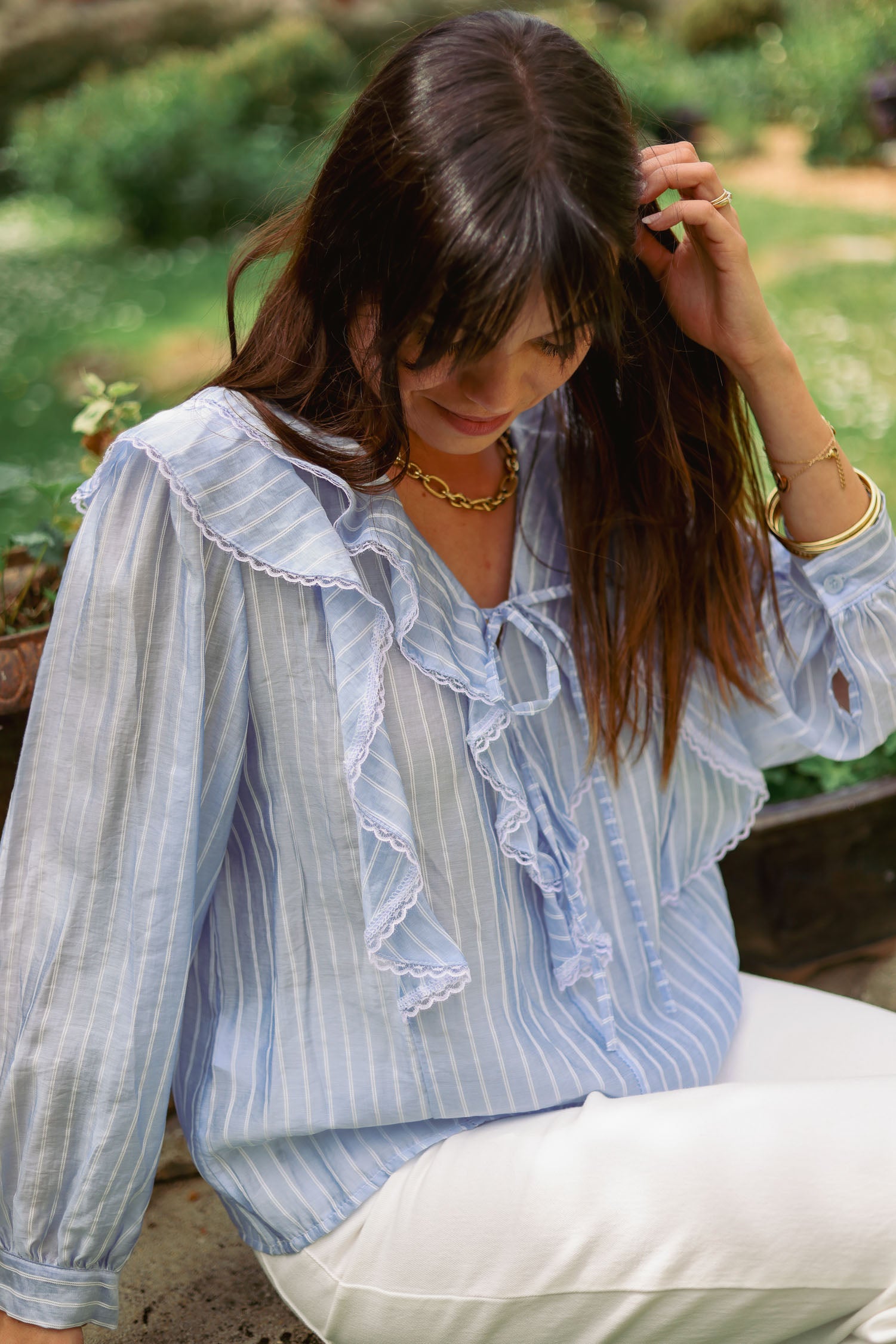 Chemise volantée