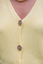 Pull uni boutons dorés
