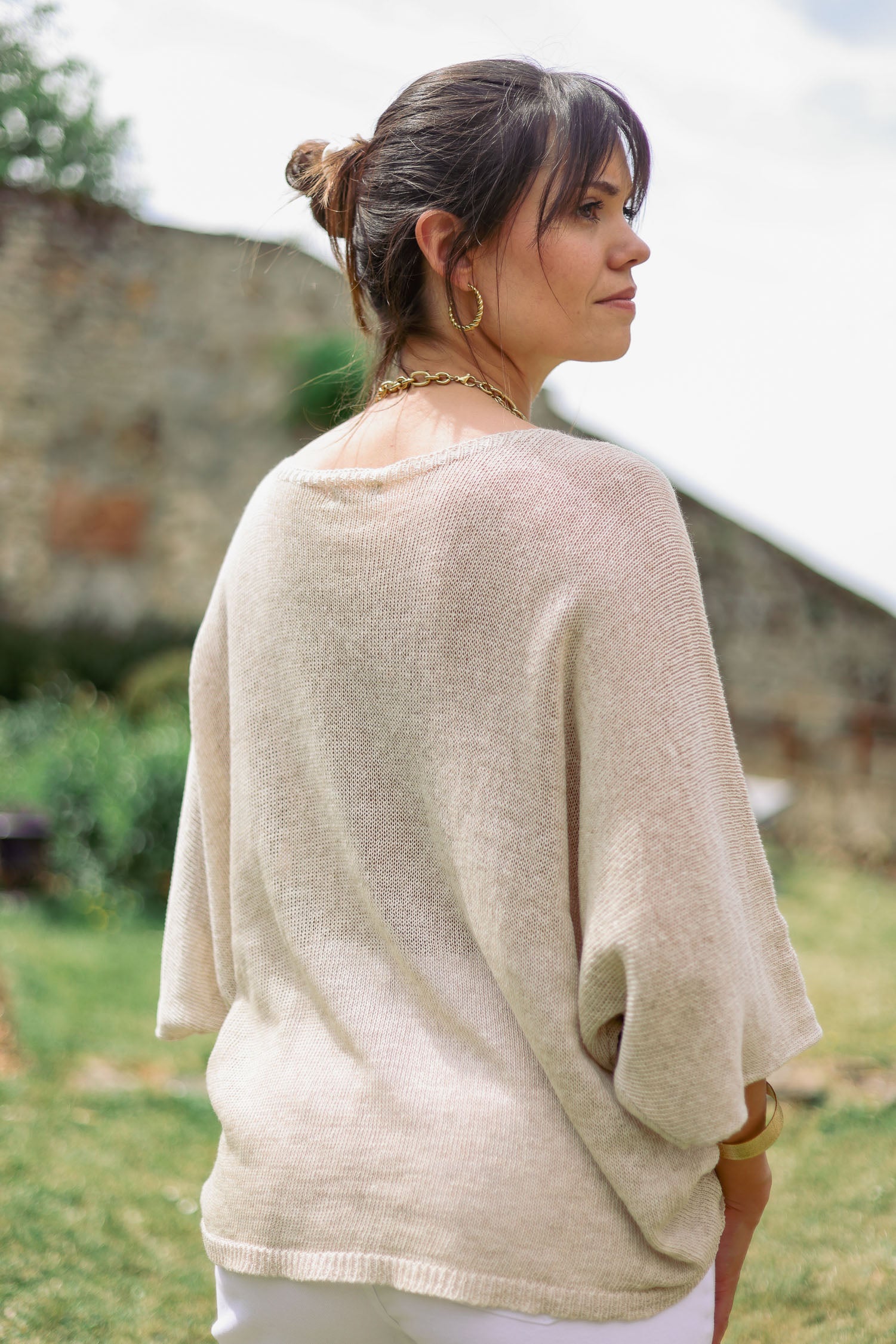 Pull fleurs ajouré