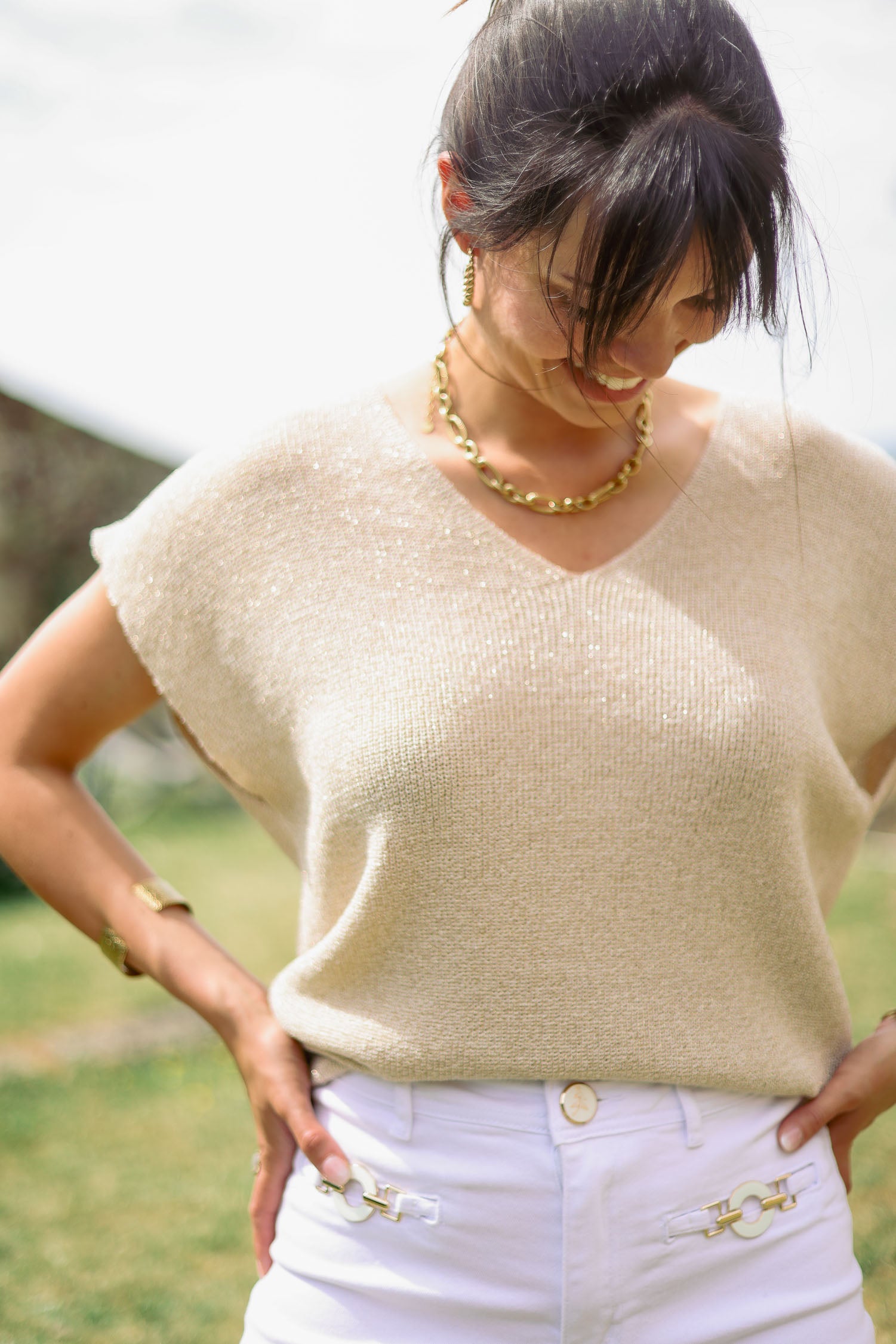 Pull uni lurex