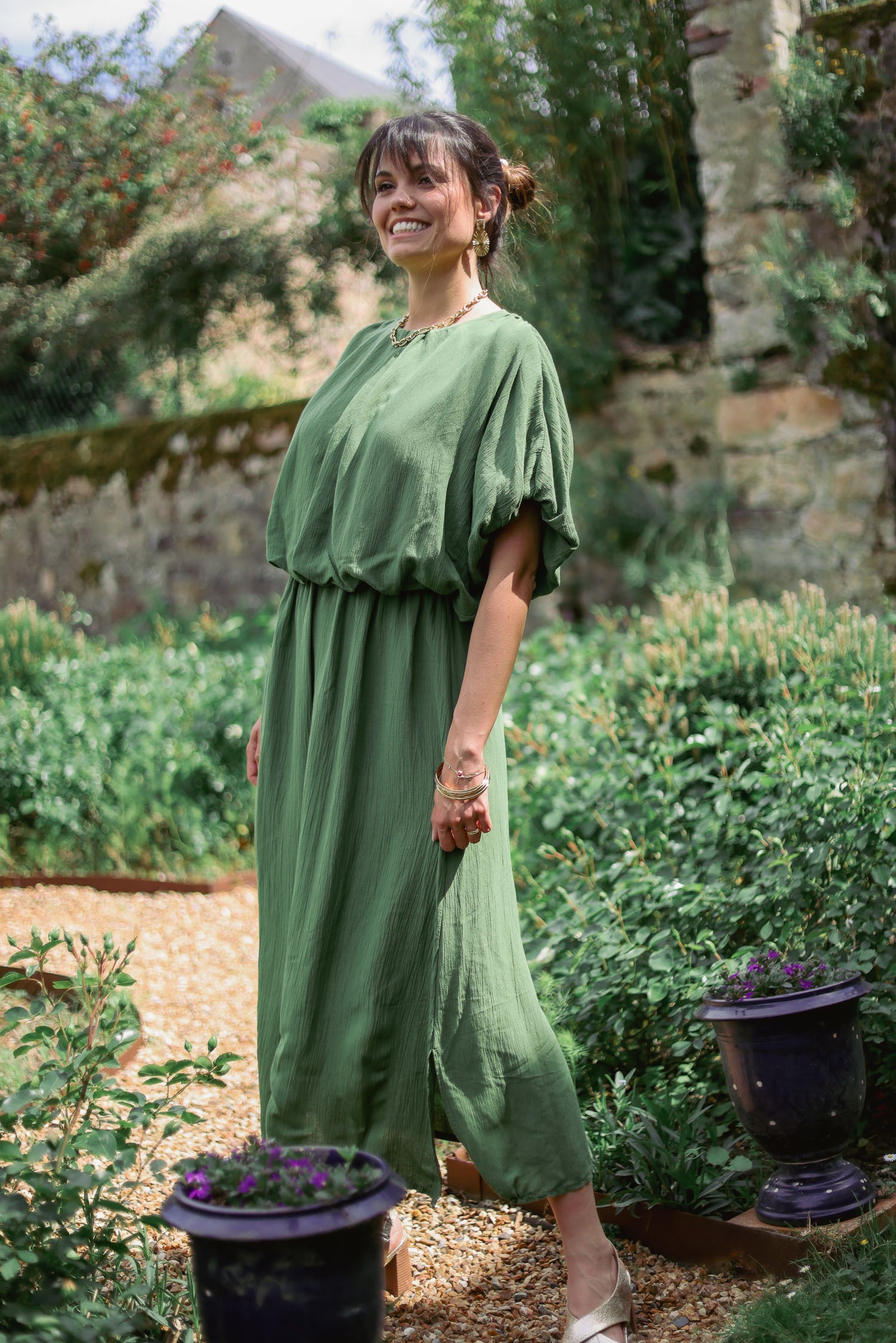 Robe crêpe double effet