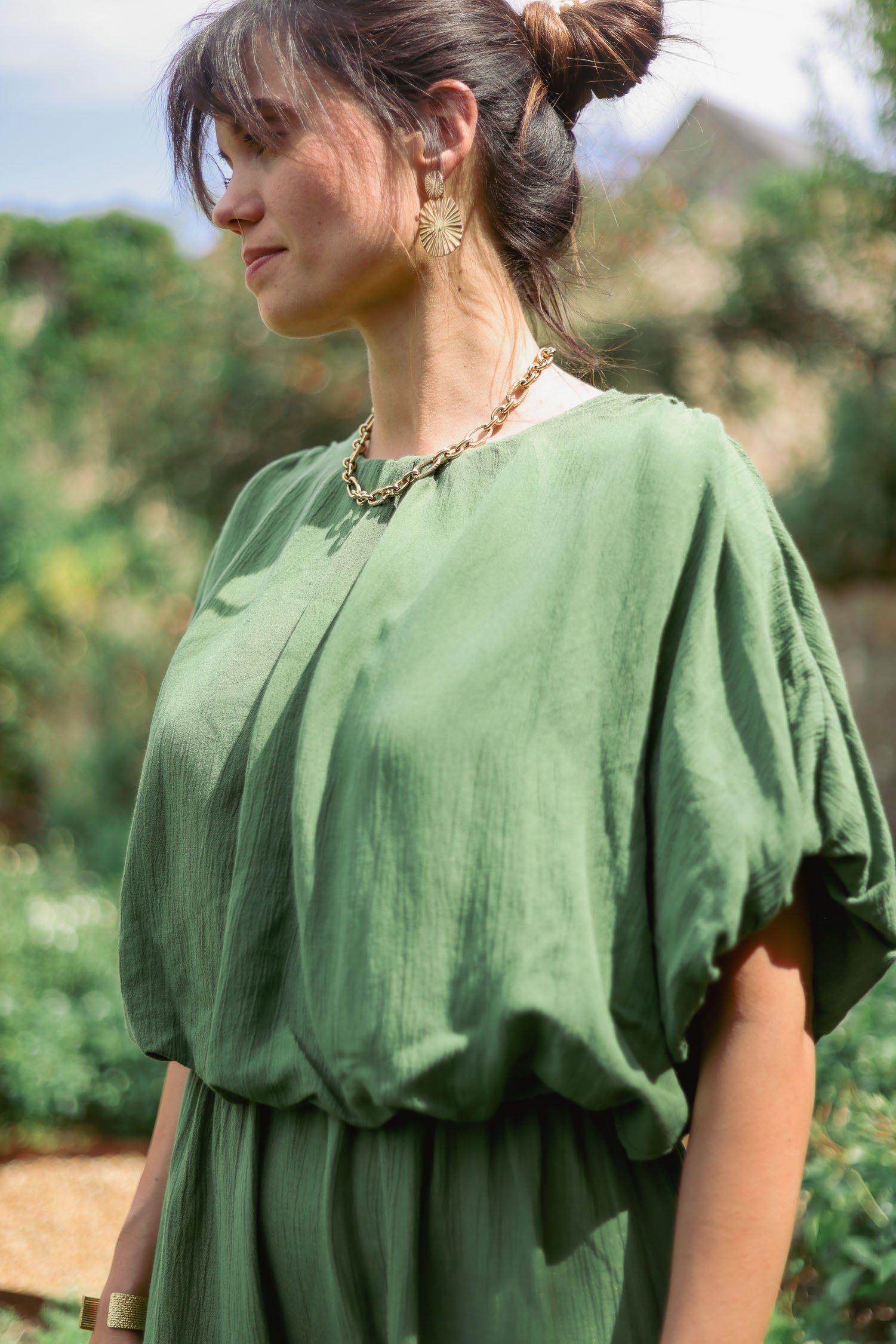 Robe crêpe double effet