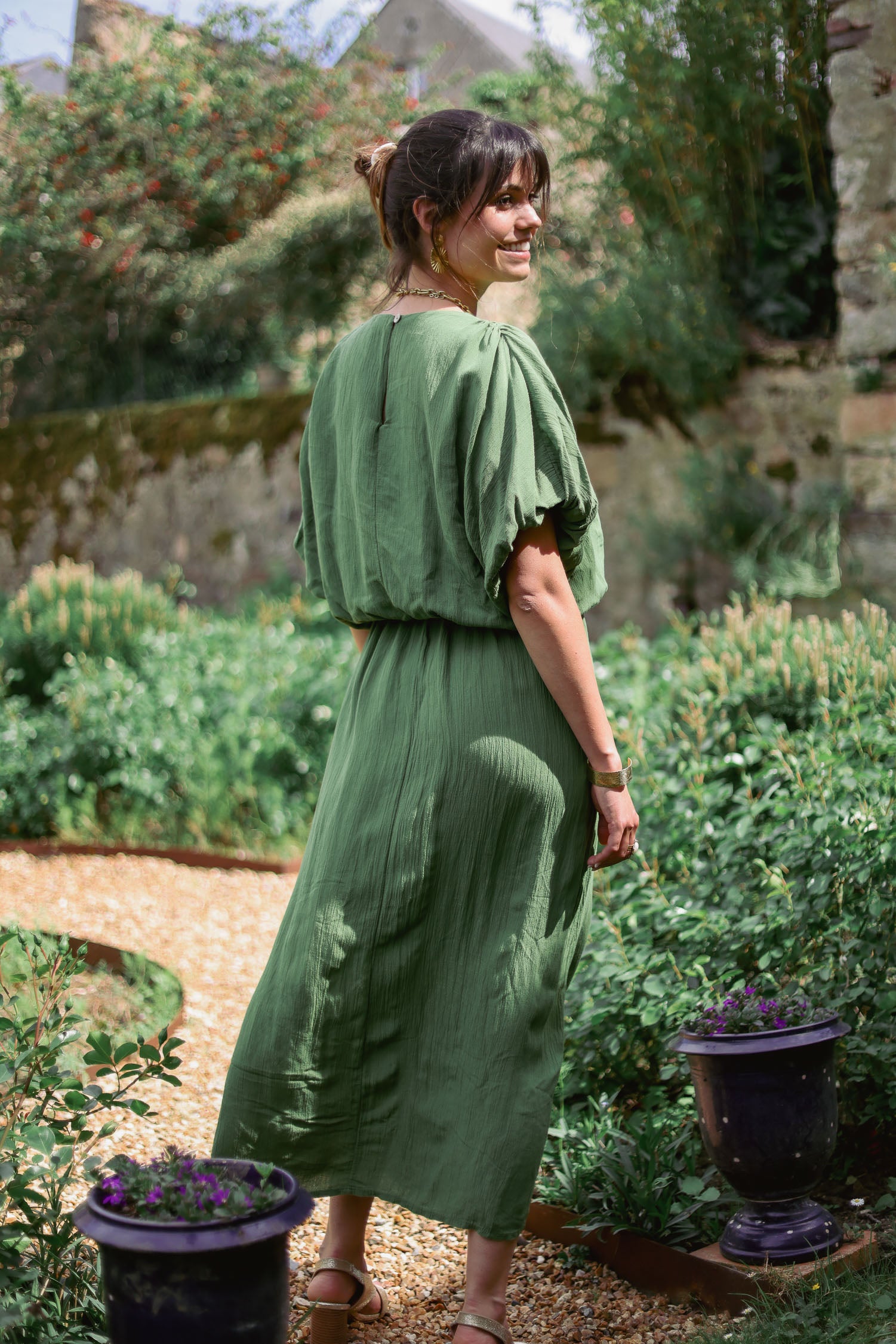 Robe crêpe double effet