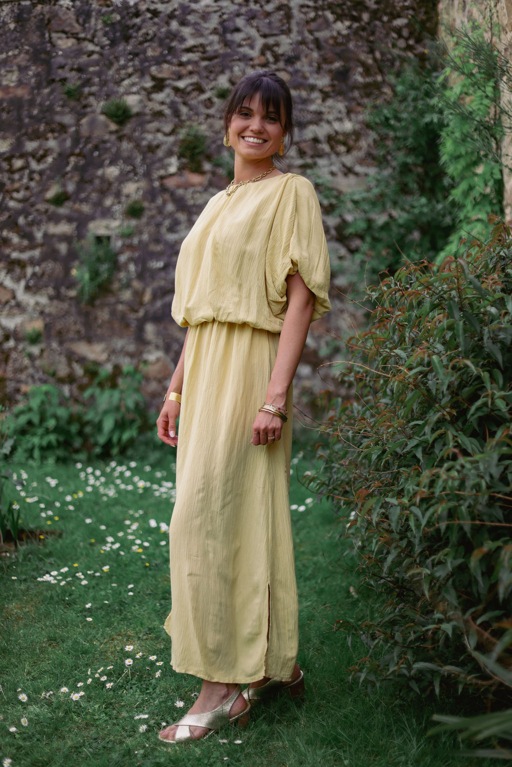 Robe crêpe double effet