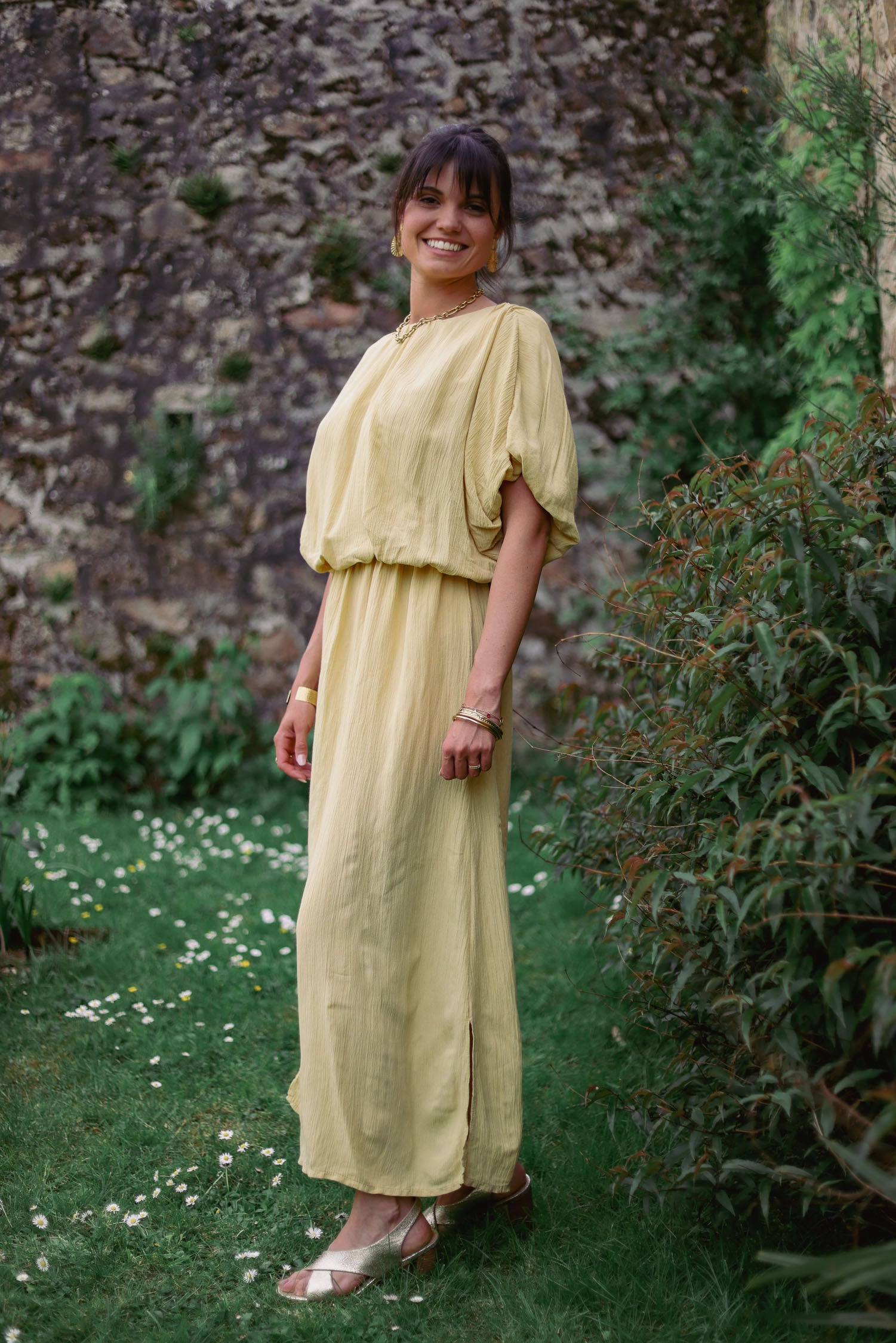 Robe crêpe double effet