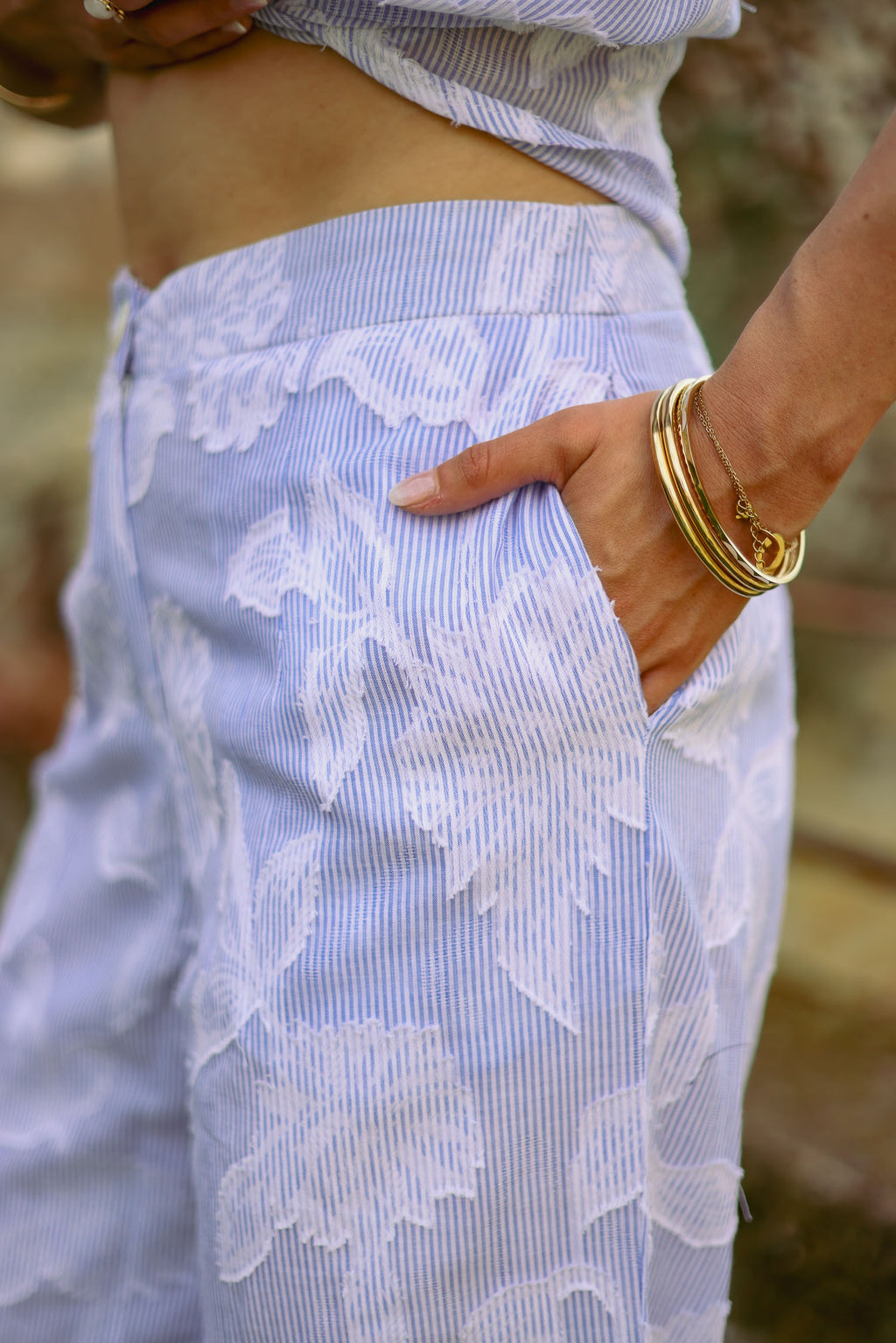 Pantalon jacquard