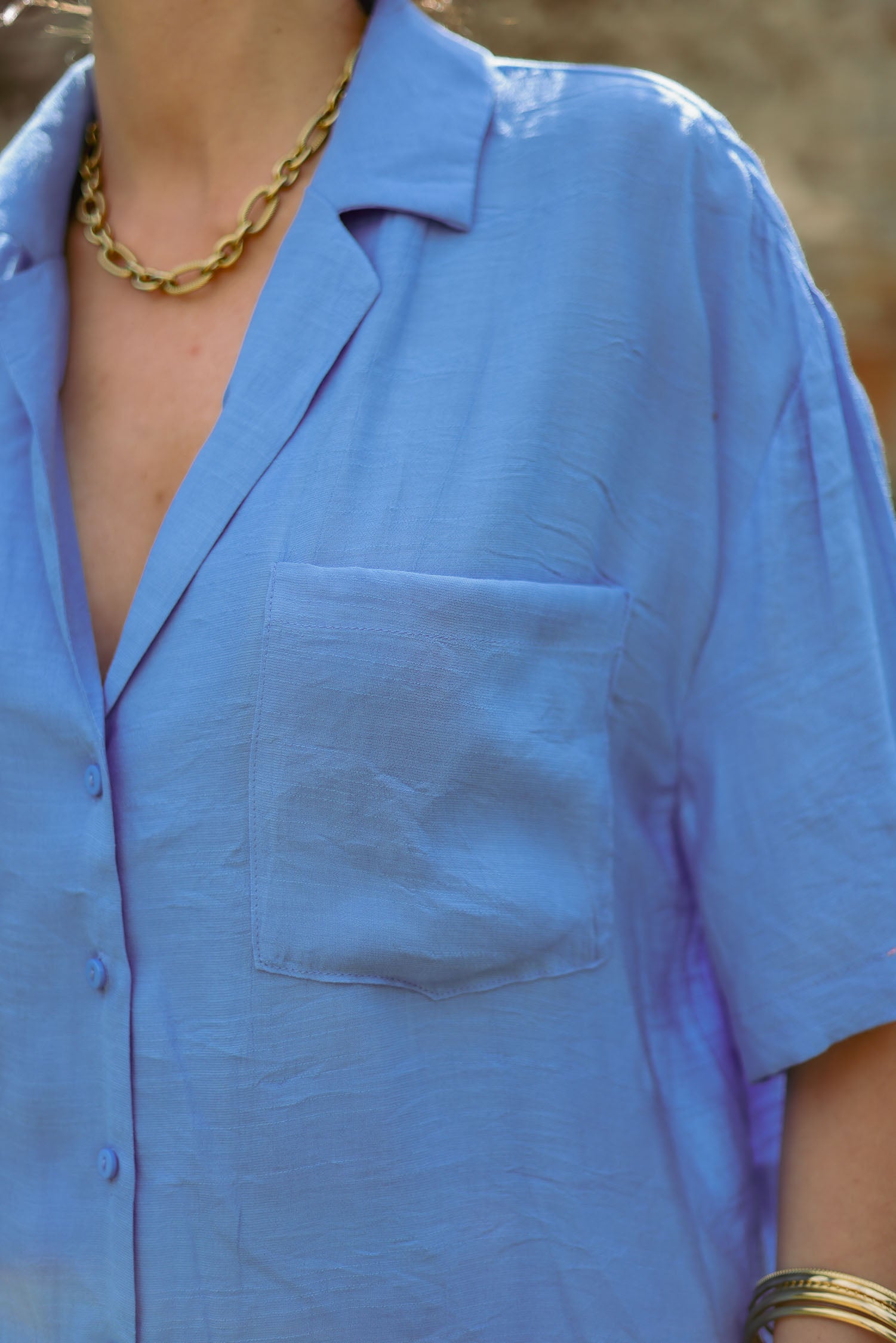 Chemise courte fluide