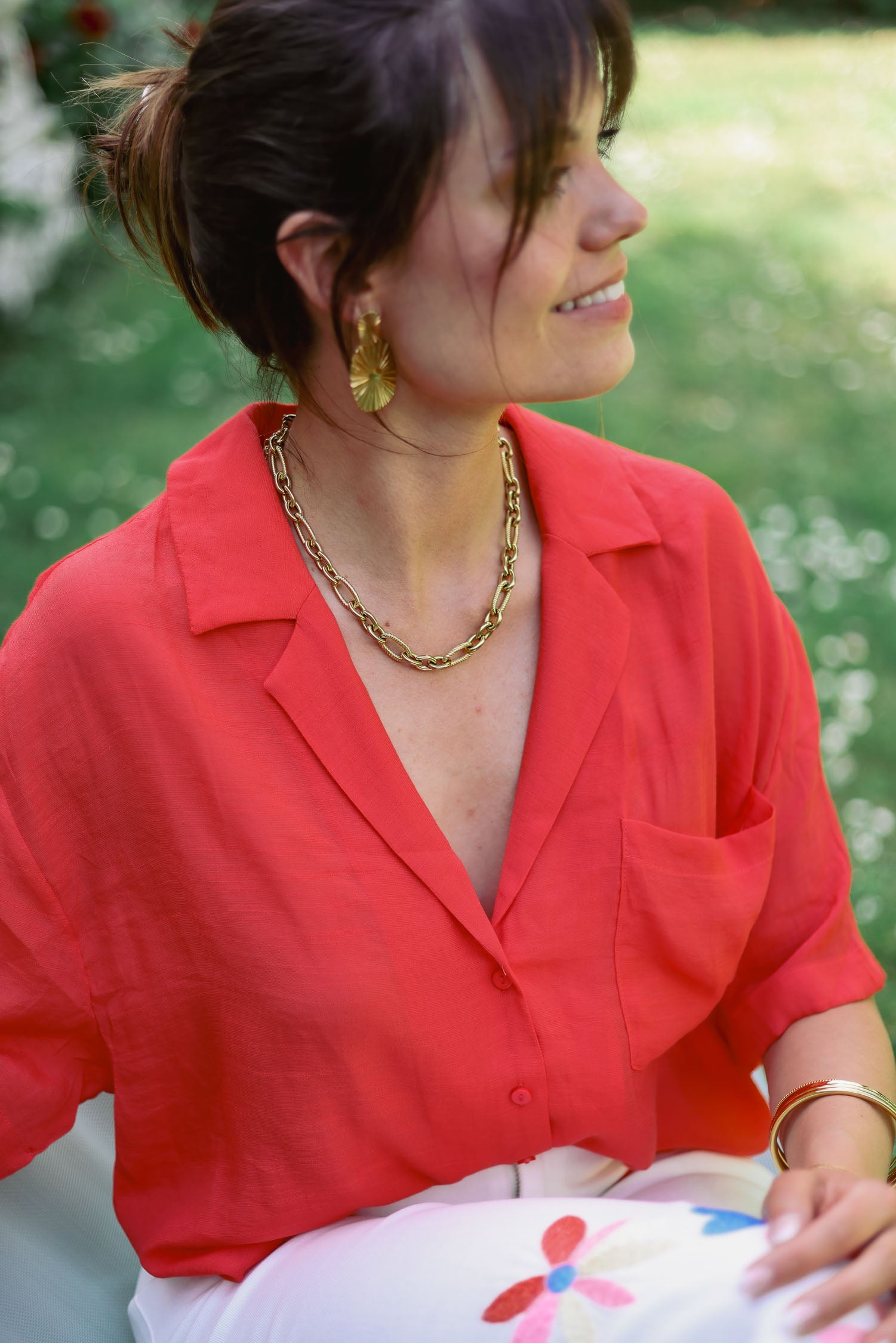 Chemise courte fluide