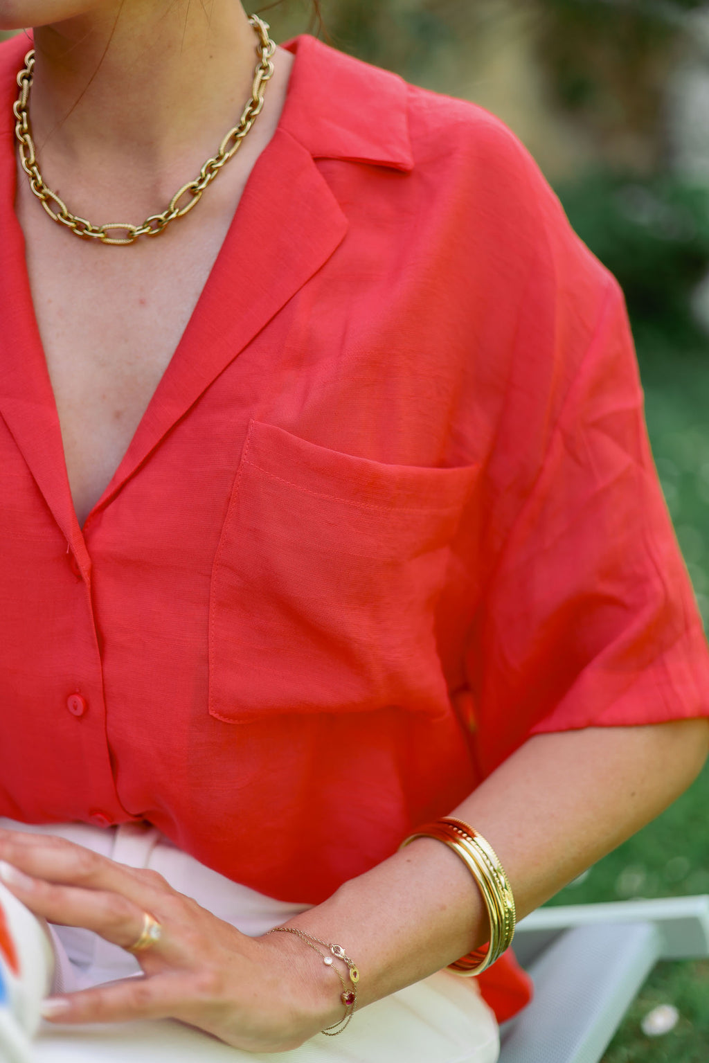 Chemise courte fluide