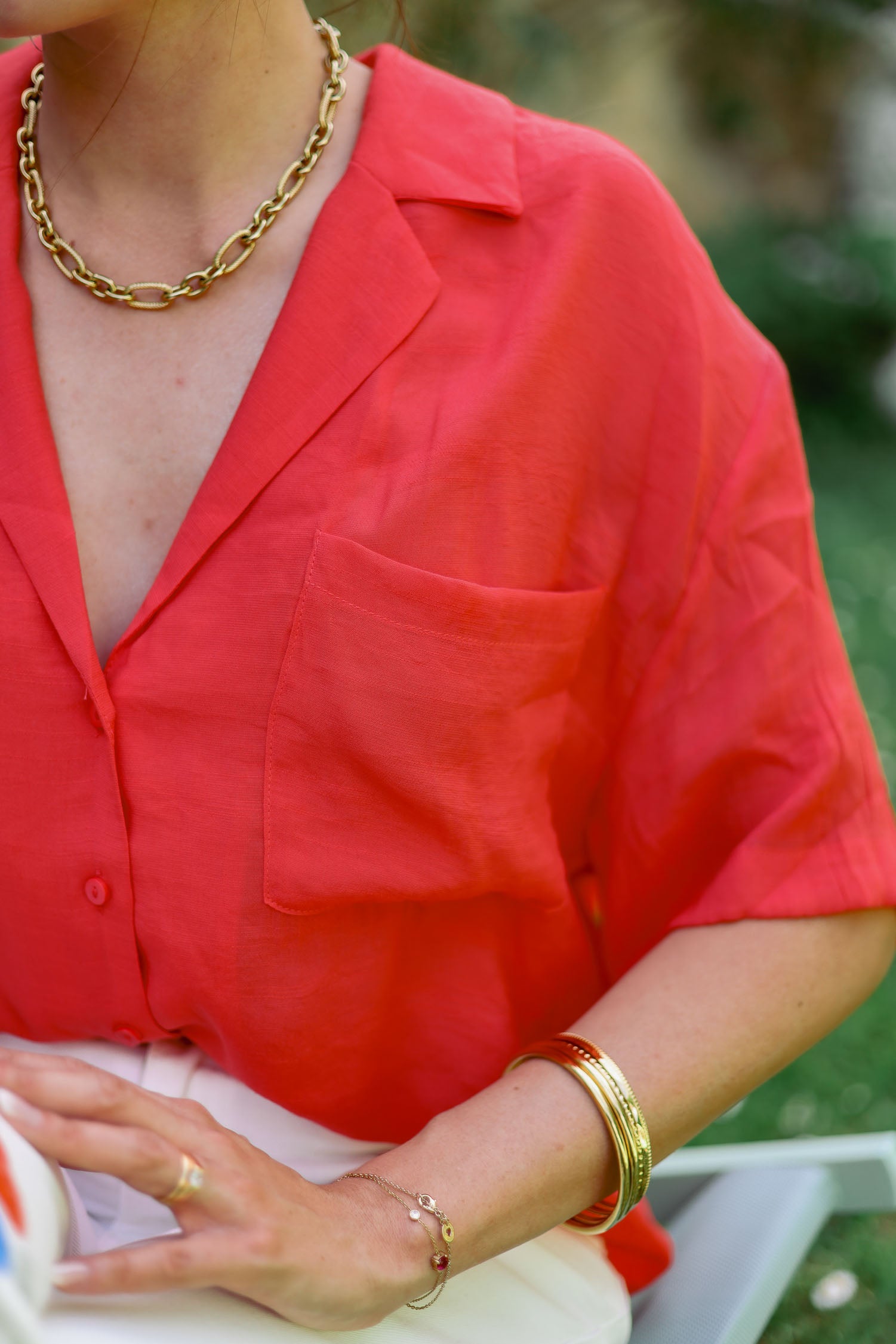 Chemise courte fluide