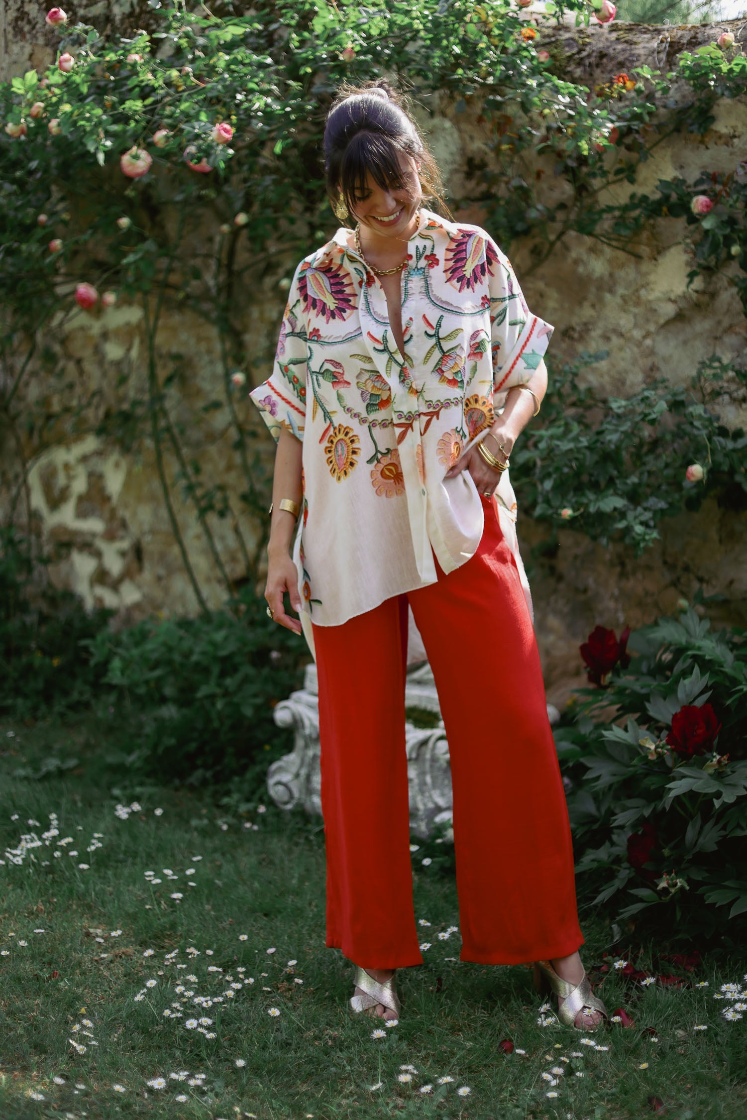 Pantalon fluide uni