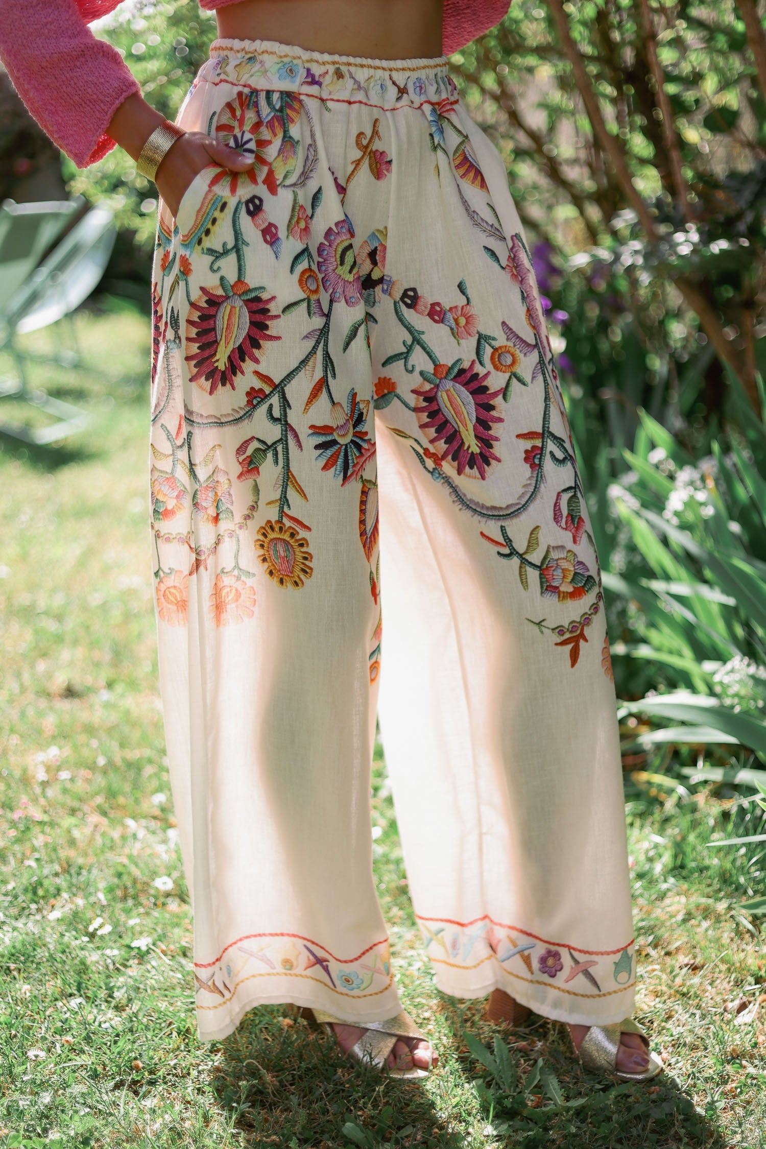 Pantalon imprimé floral