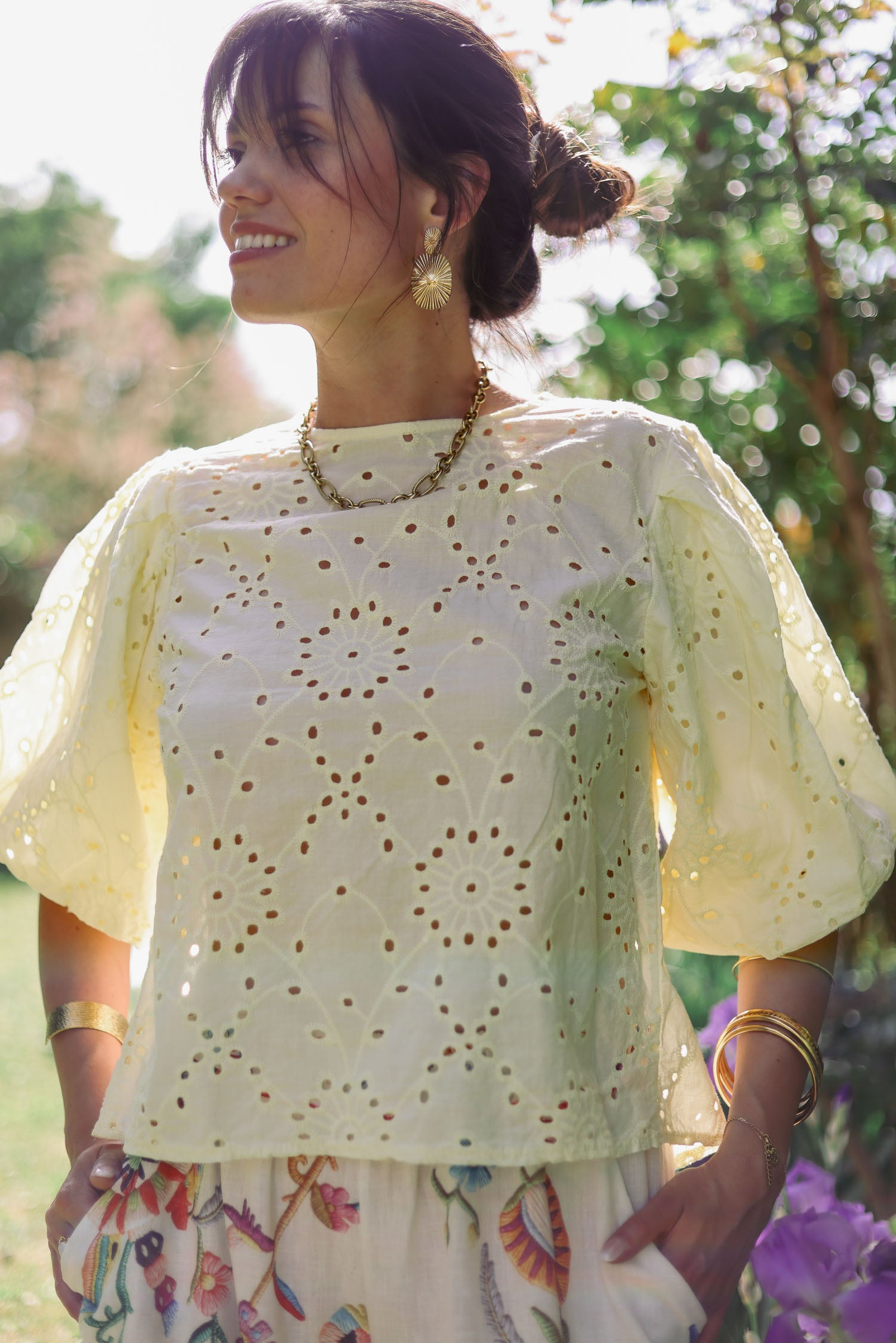 Blouse brodée