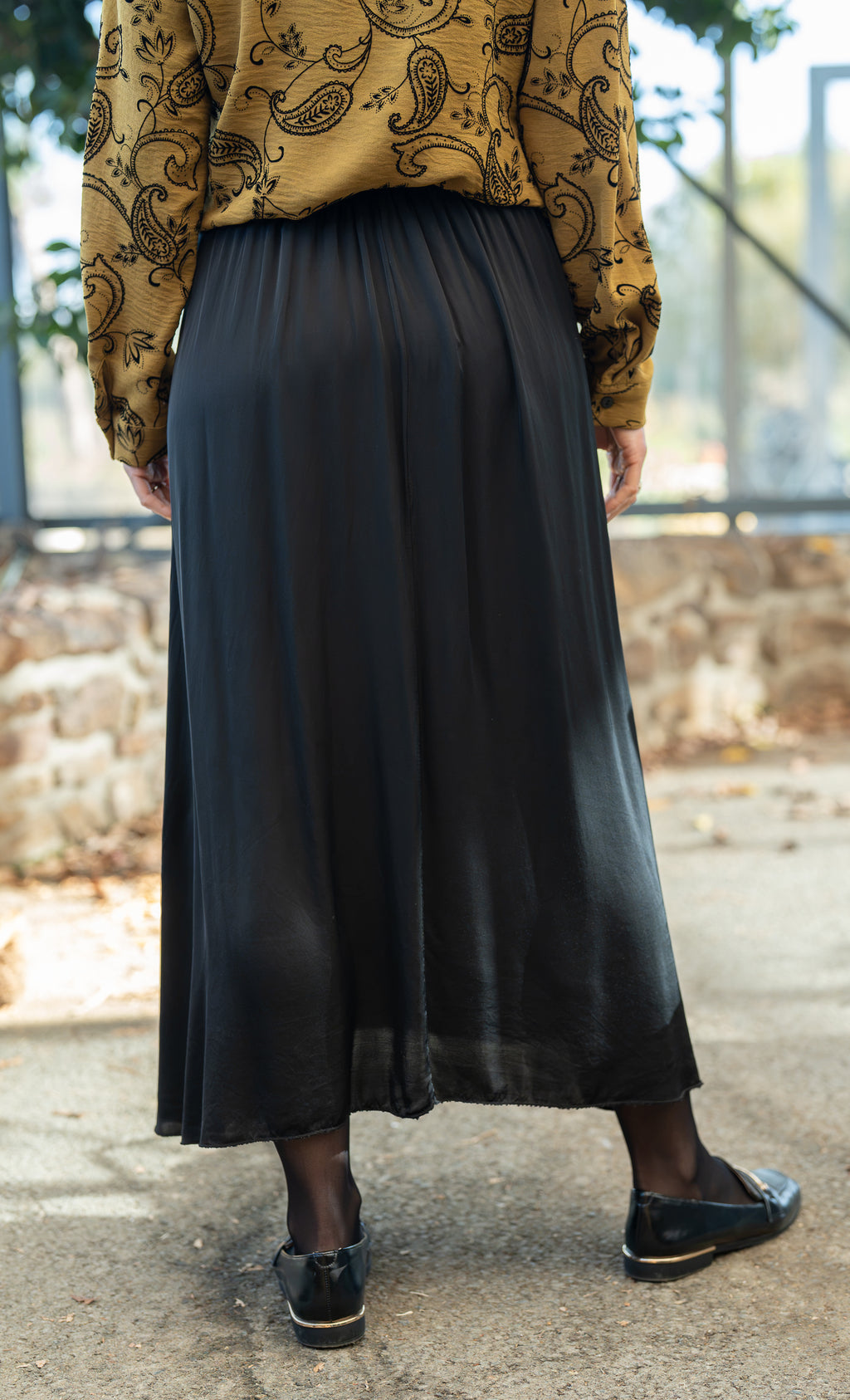 Jupe longue satin