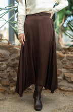 Jupe longue satin