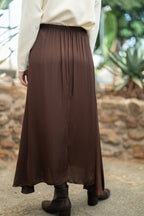 Jupe longue satin