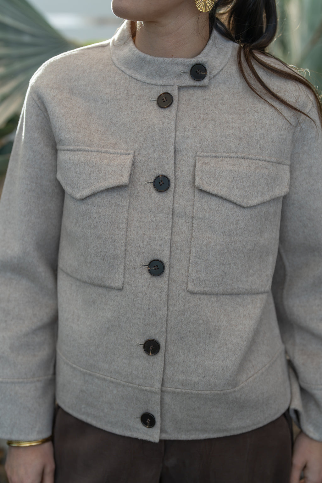 Veste laine boutonnée