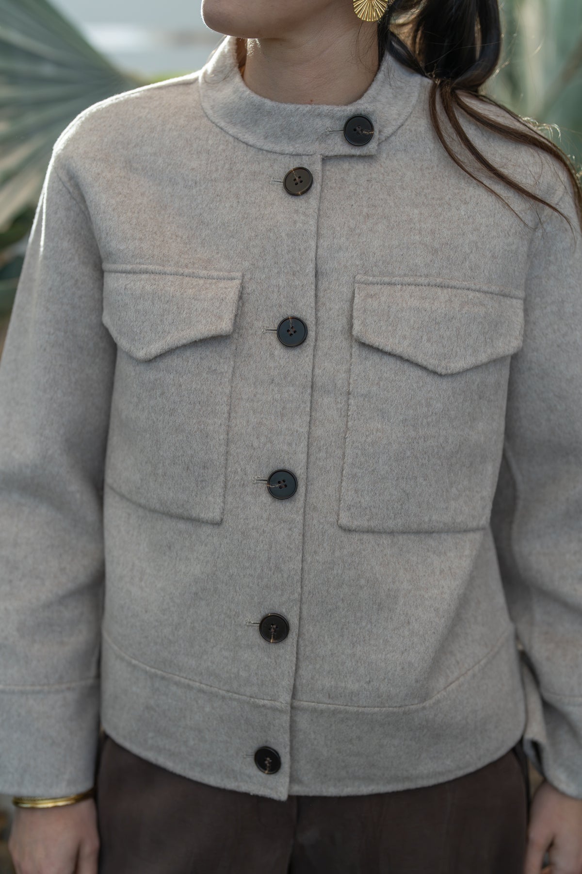 Veste laine boutonnée