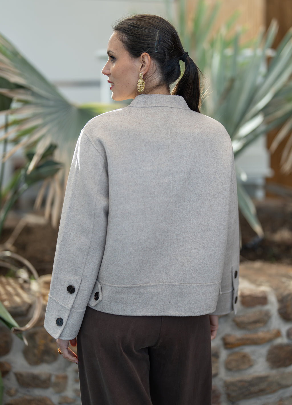 Veste laine boutonnée