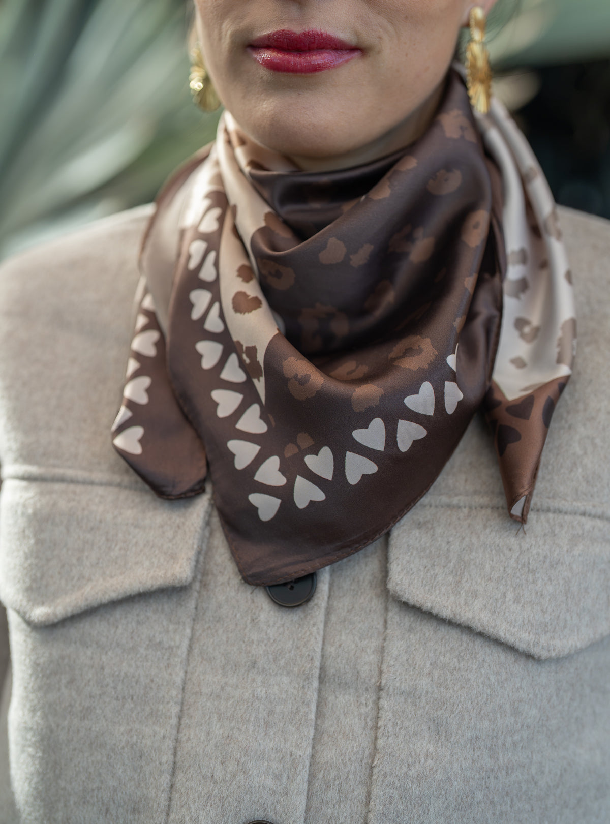 Foulard carré léopard