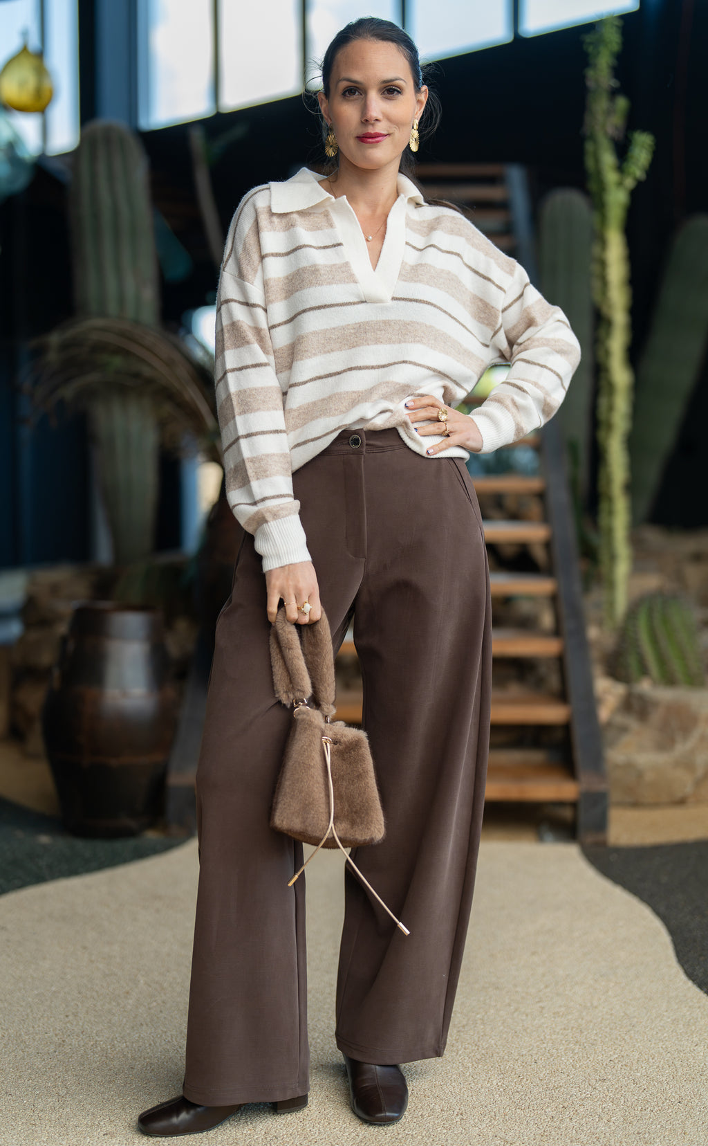 Pull rayé polo